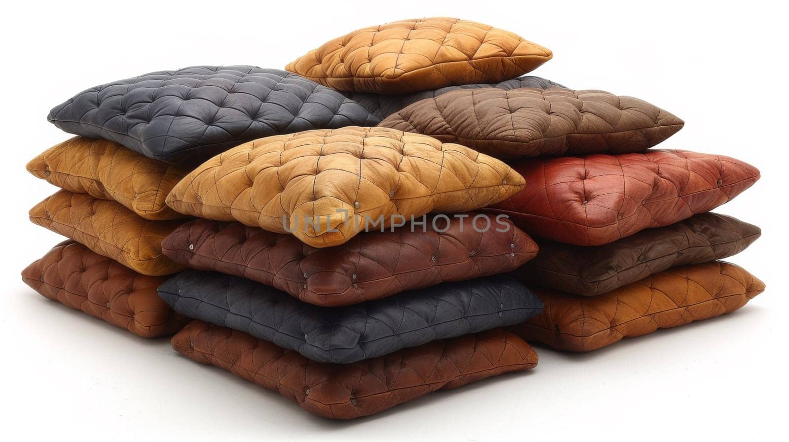 A stack of several pillows are stacked on top of each other, AI by starush