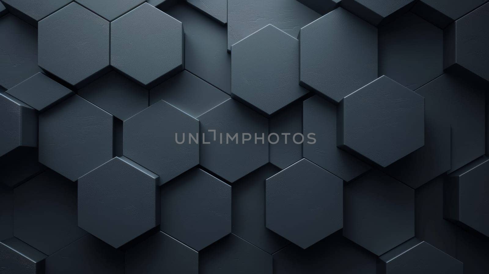 A black background with hexagons on it