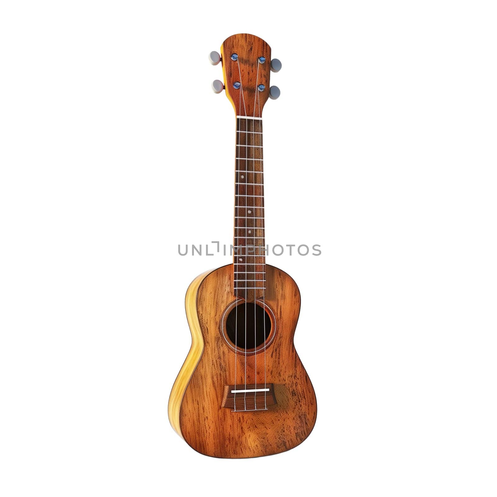 Wooden ukulele hawaiian mini guitar ai generated image