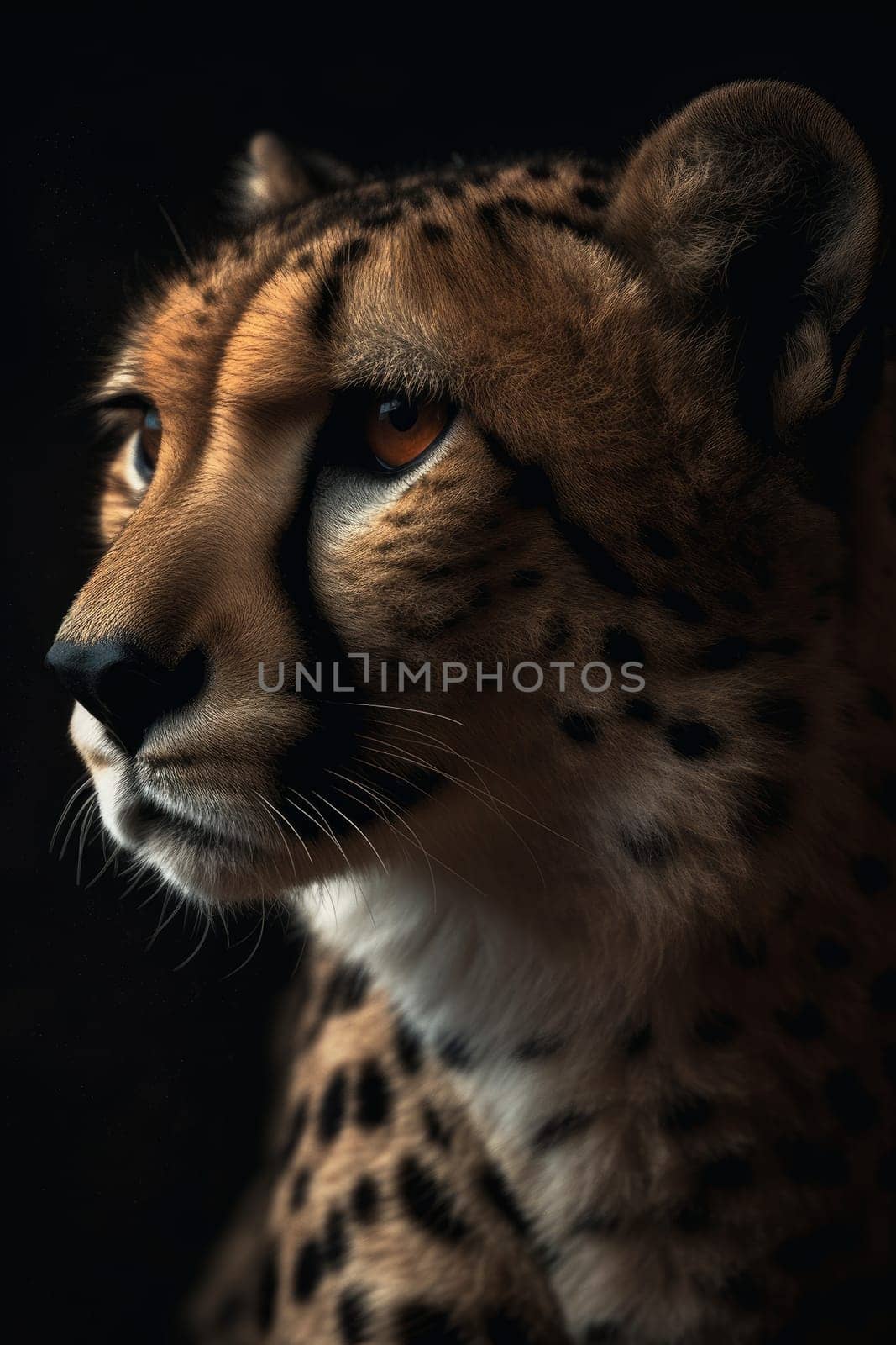 Wild cheetah animal. Mammal carnivore. Generate Ai