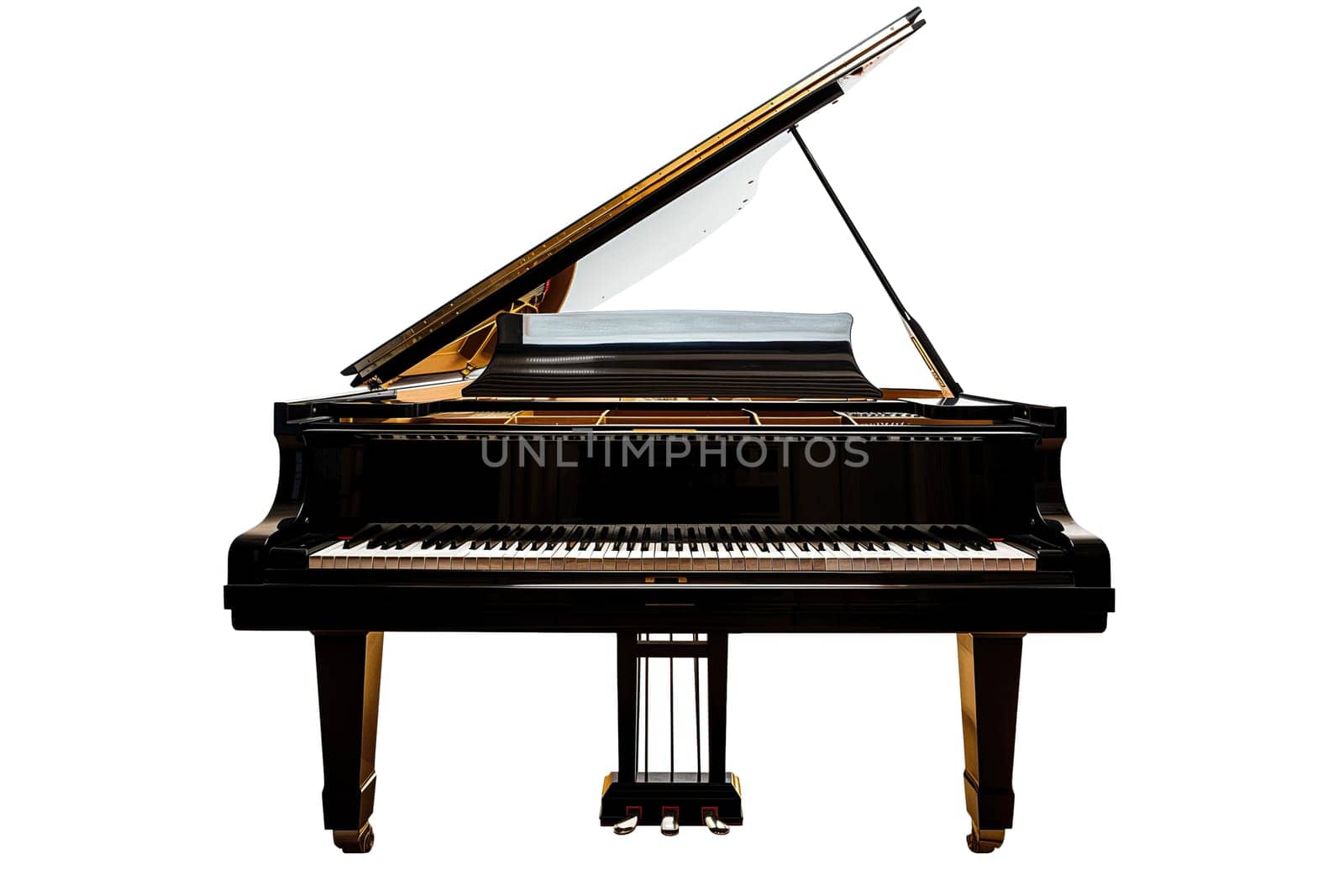 Black classic piano musical instrument ai generated image