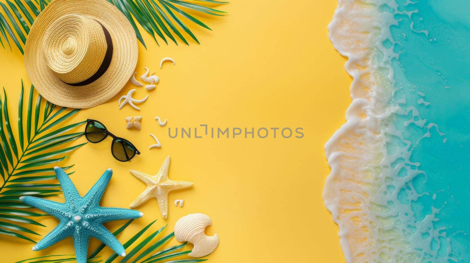 Colorful Summer Holiday Poster Background and banner, Hello Summer concept design.