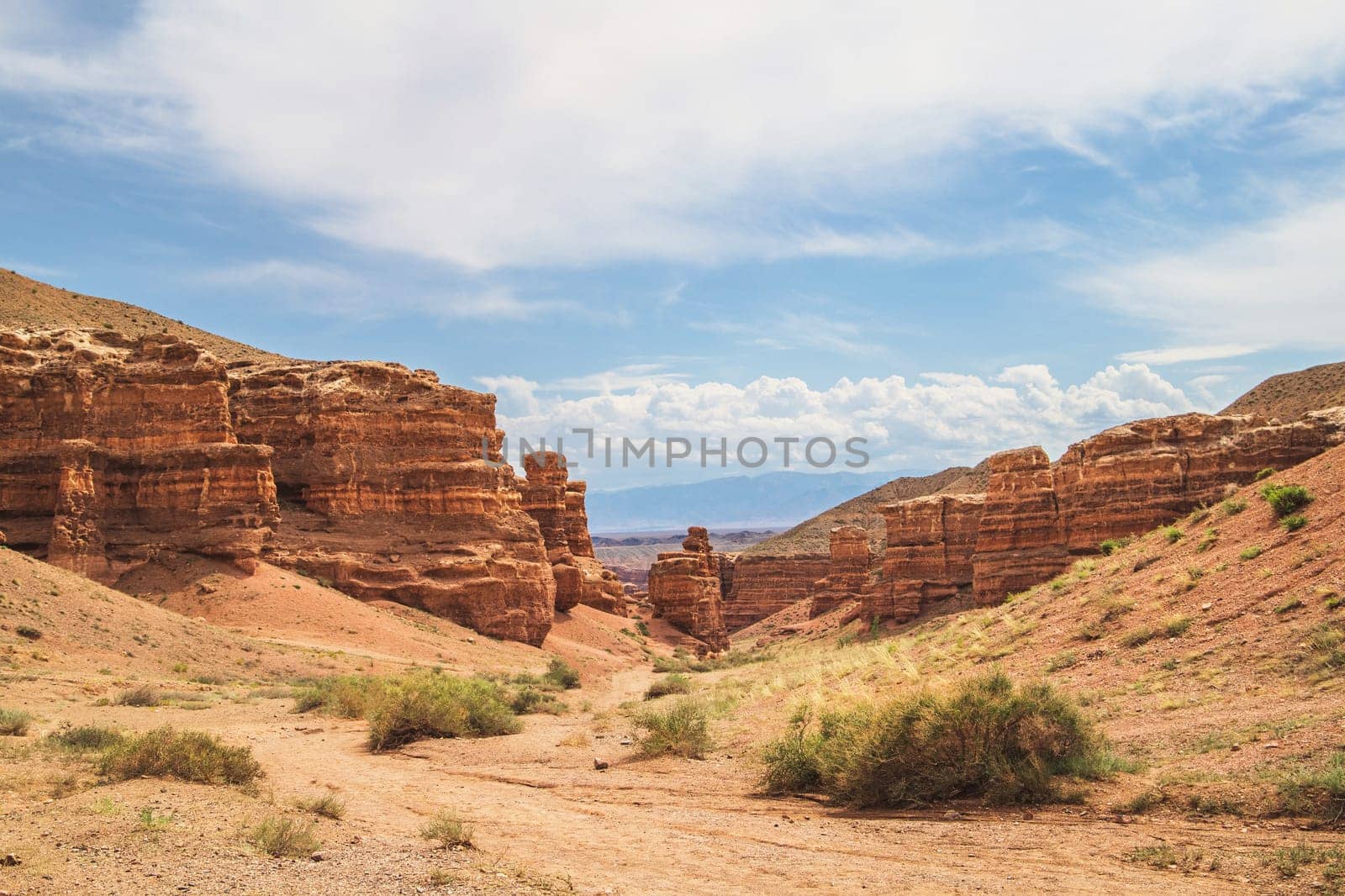 Landscape Charyn canyon in the national park of the Almaty region. Scenic nature of South-Eastern Kazakhstan by Rom4ek