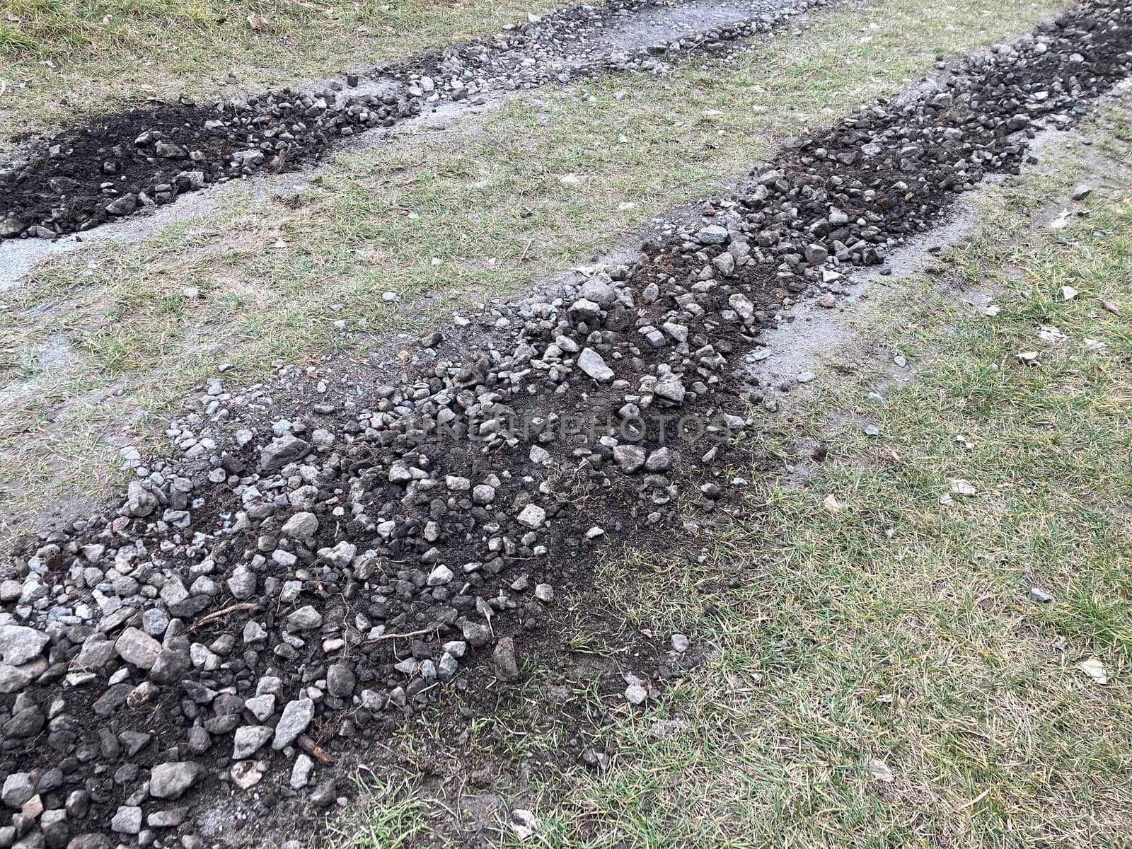 Construction of road filling with gravel by architectphd