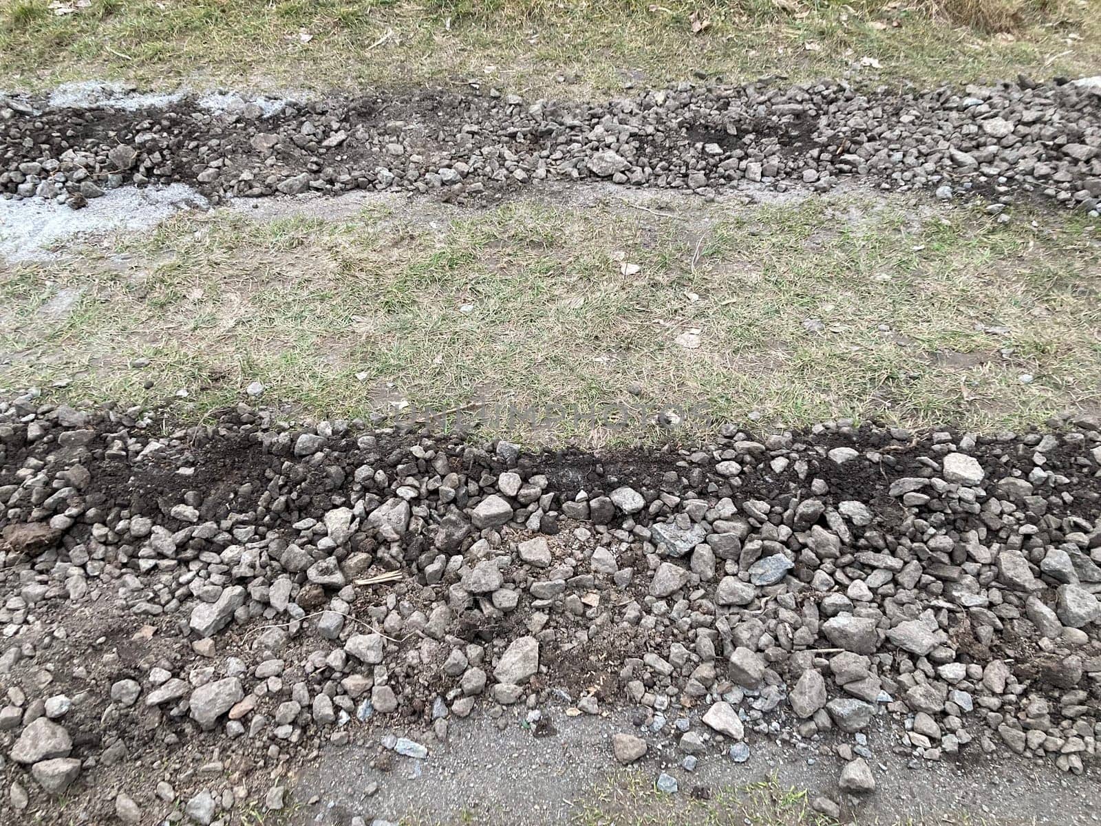 Construction of road filling with gravel by architectphd