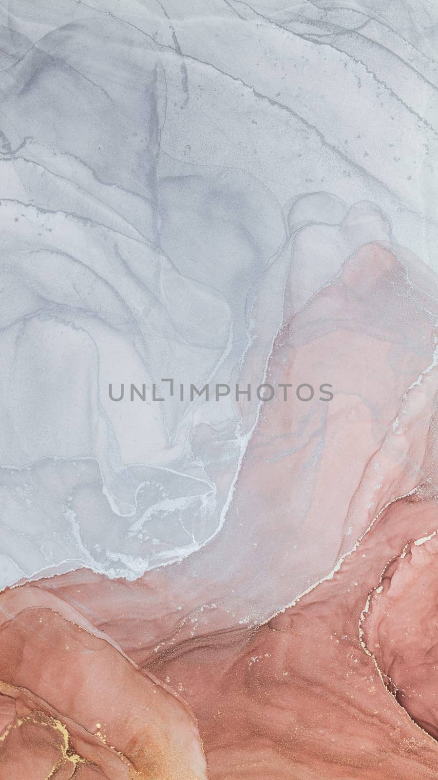 Luxurious alcohol ink painting. Liquid marble texture surface design. Modern abstract marble background. Monocolor alcohol ink marbling with paint wavy flow monochrome.