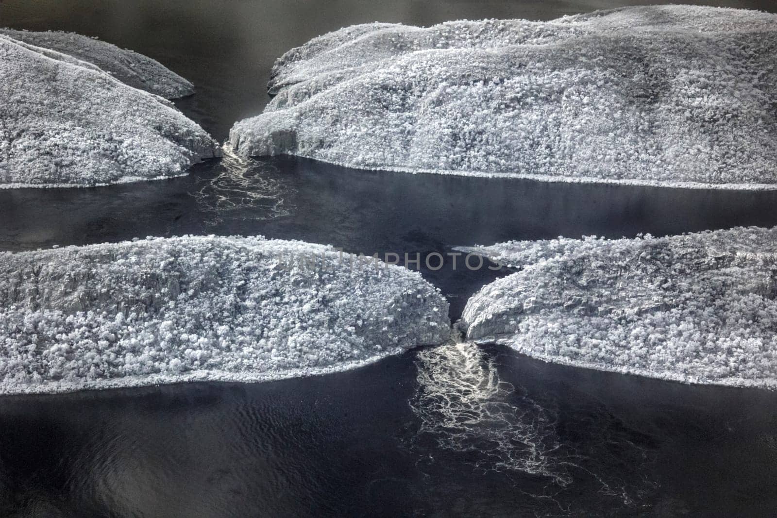 Famous Horizontal Falls of western Australia capture in infrared from the air by StefanMal