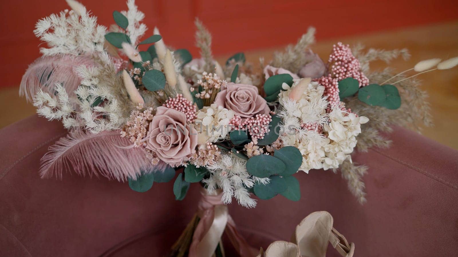 Beautiful modern wedding bouquet. Wedding bouquet of the bride. by Rusrussid