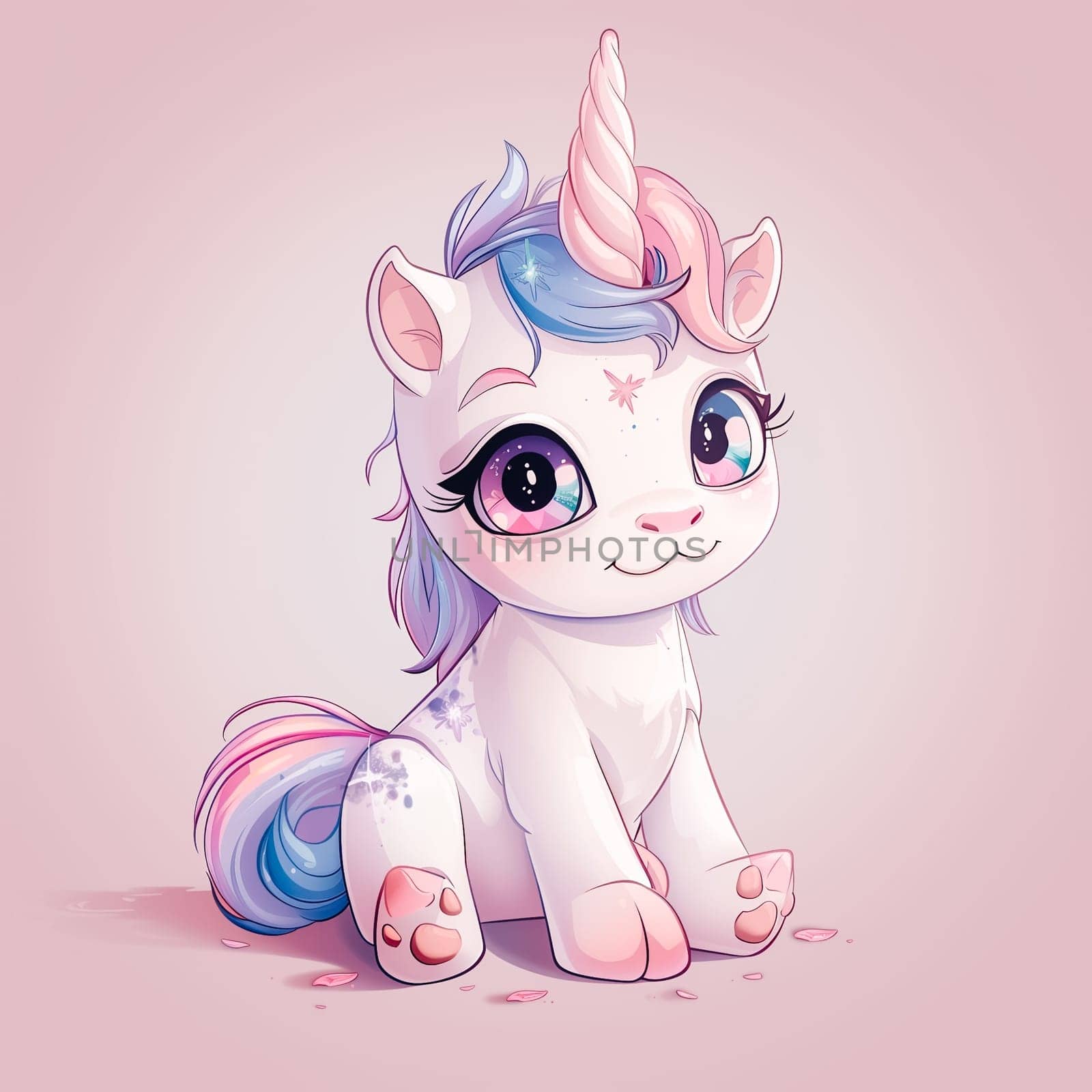 The cute and magic cat unicorn. by sarymsakov