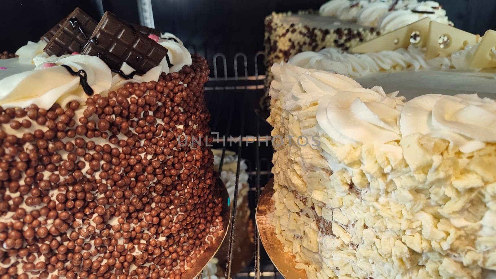 biscuit cream round cake, sweet dessert food. High quality photo