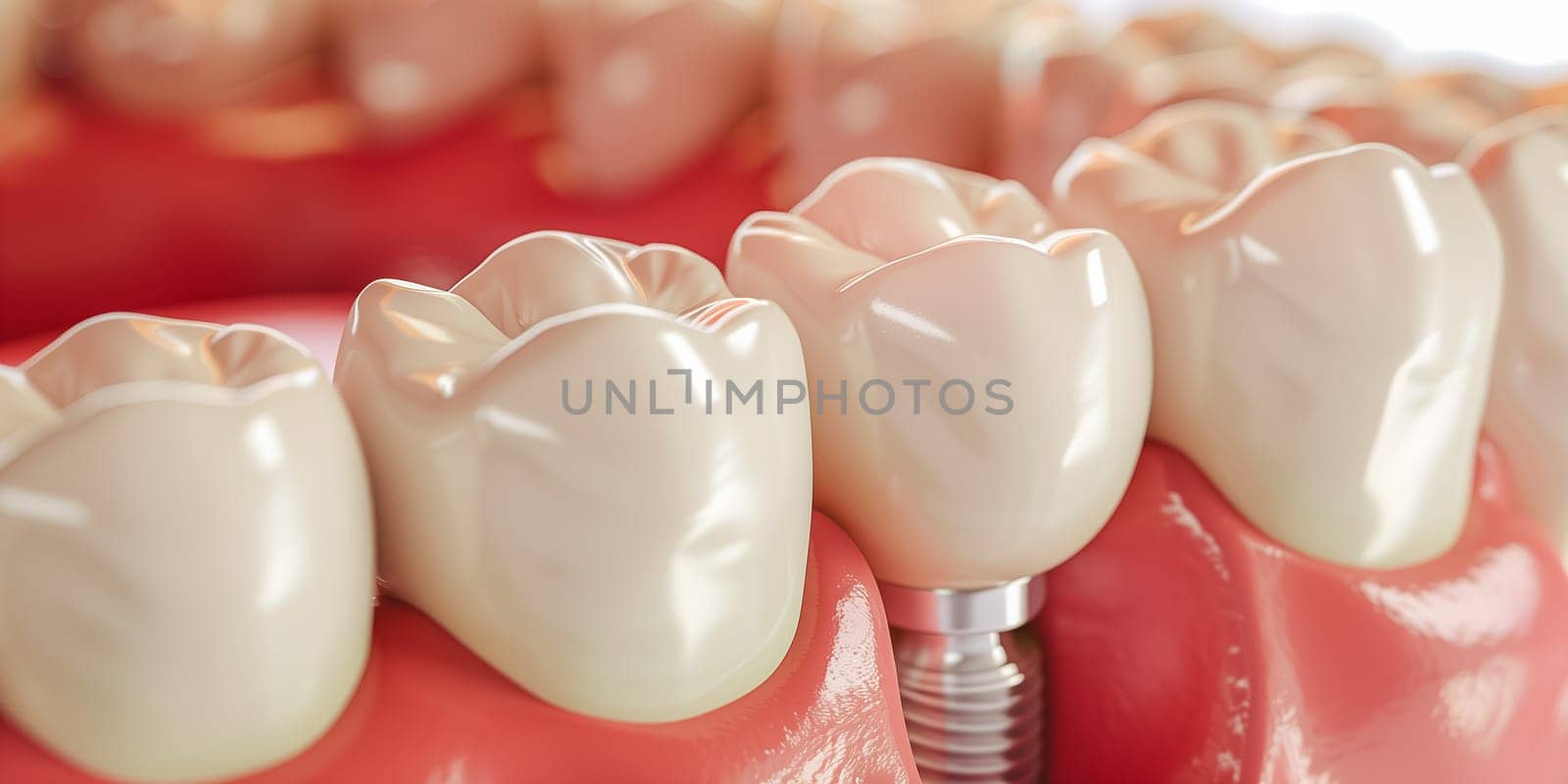 Close up of dental teeth implant. by sarymsakov