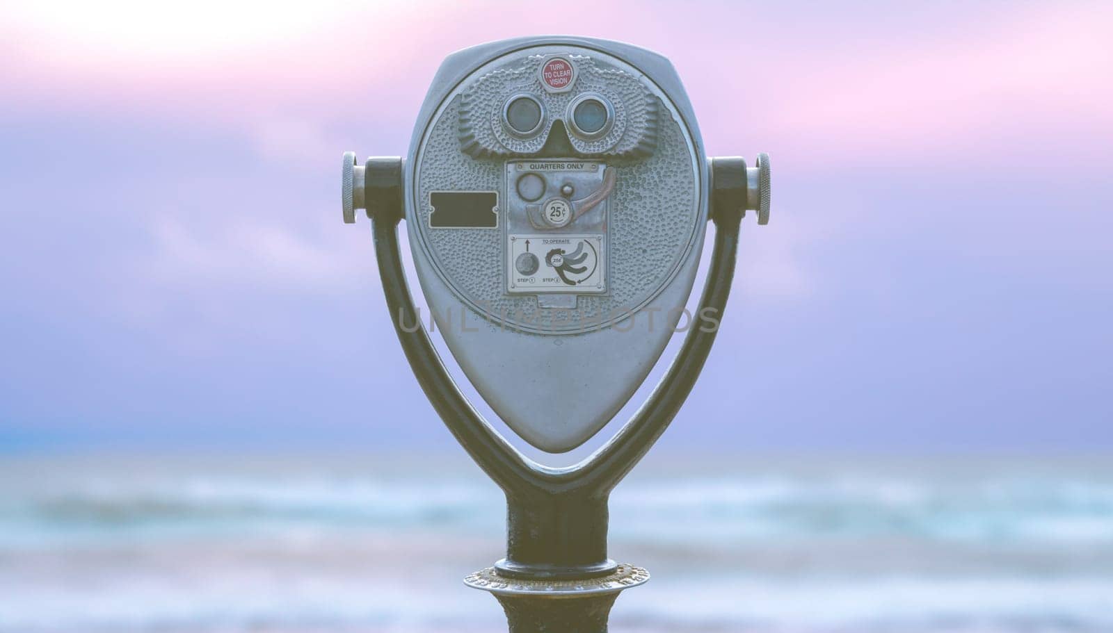 A Tower Viewer At A Beach At Dusk by mrdoomits