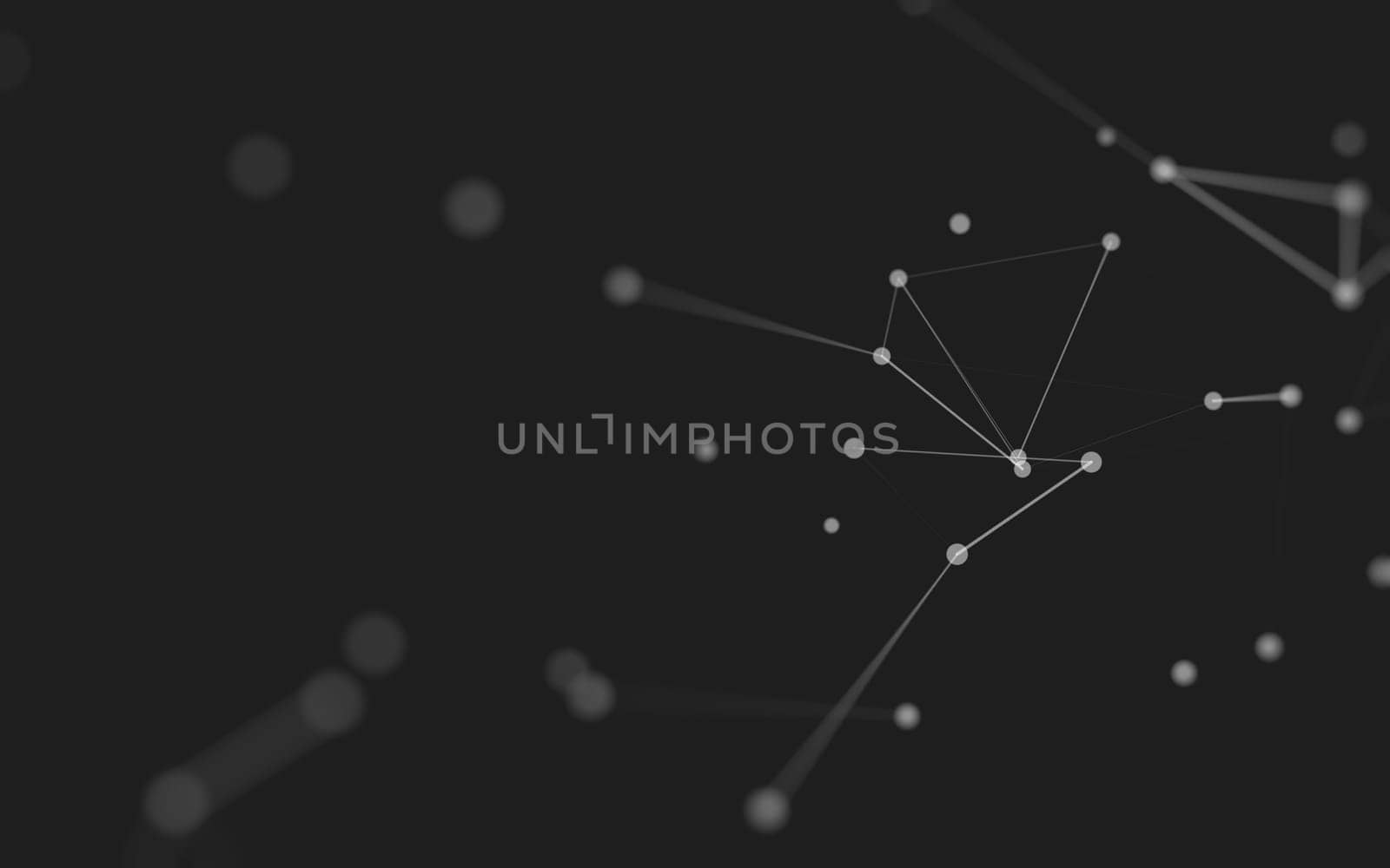 Abstract background. Molecules technology with polygonal shapes, connecting dots and lines. Connection structure. Big data visualization.  by teerawit