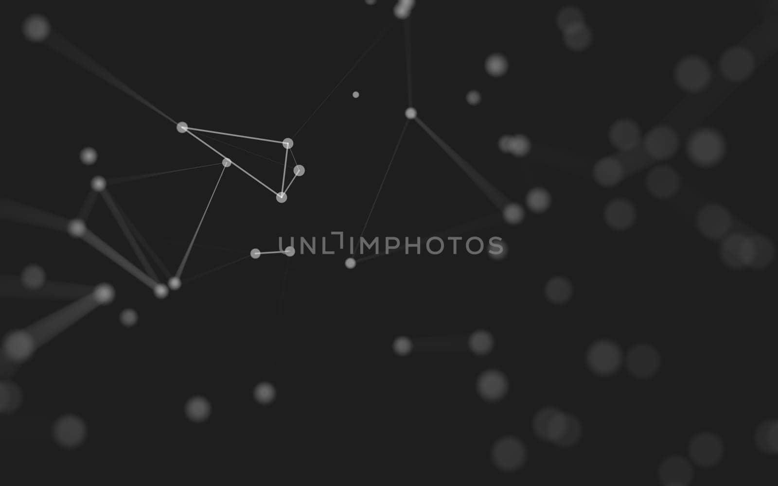 Abstract background. Molecules technology with polygonal shapes, connecting dots and lines. Connection structure. Big data visualization.  by teerawit