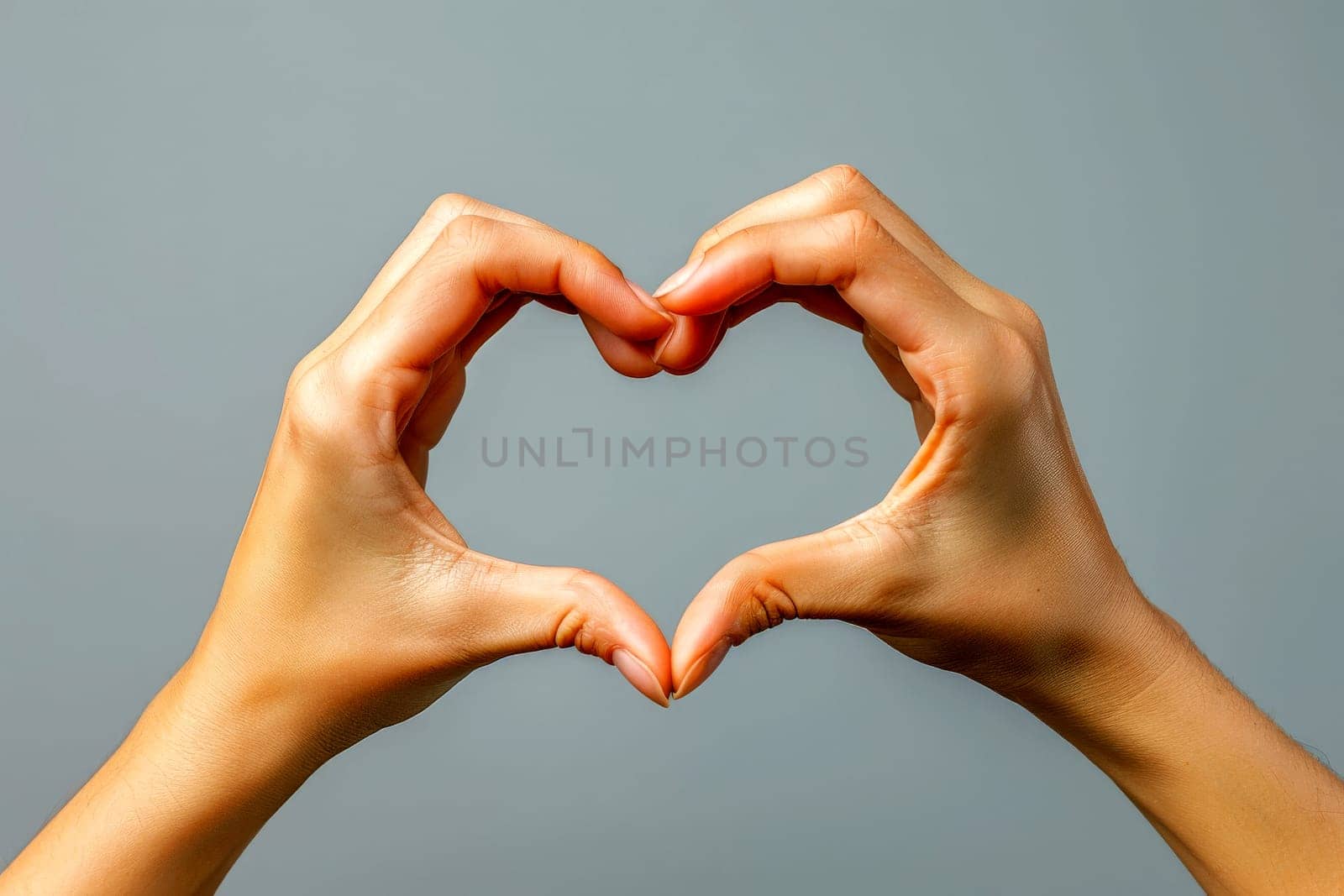 Diverse hands forming a heart shape together, symbolizing unity and love. AI generative.