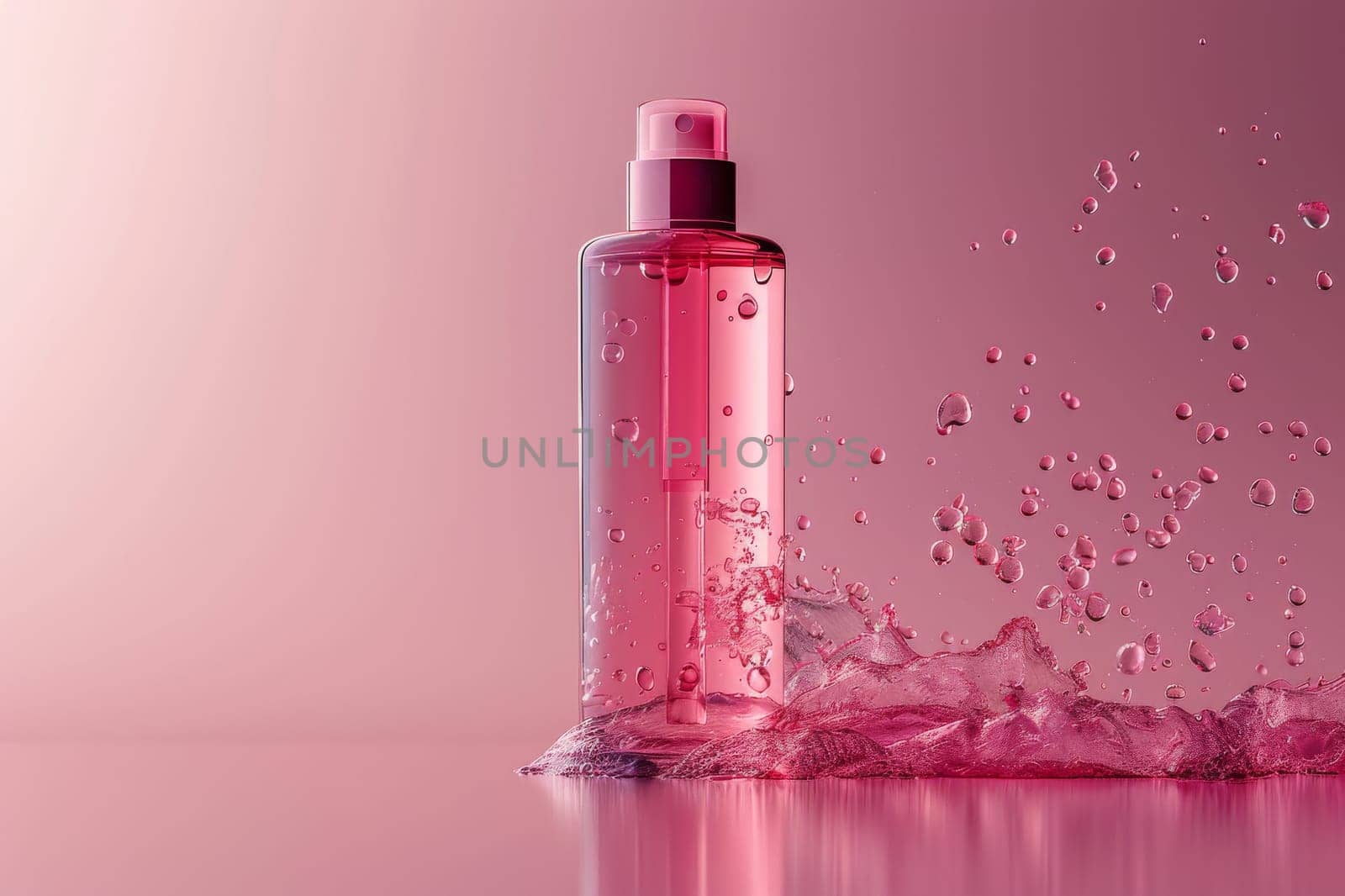 Mockup Empty skin care serum bottle for advertising. Cosmetic concept. Generative AI.