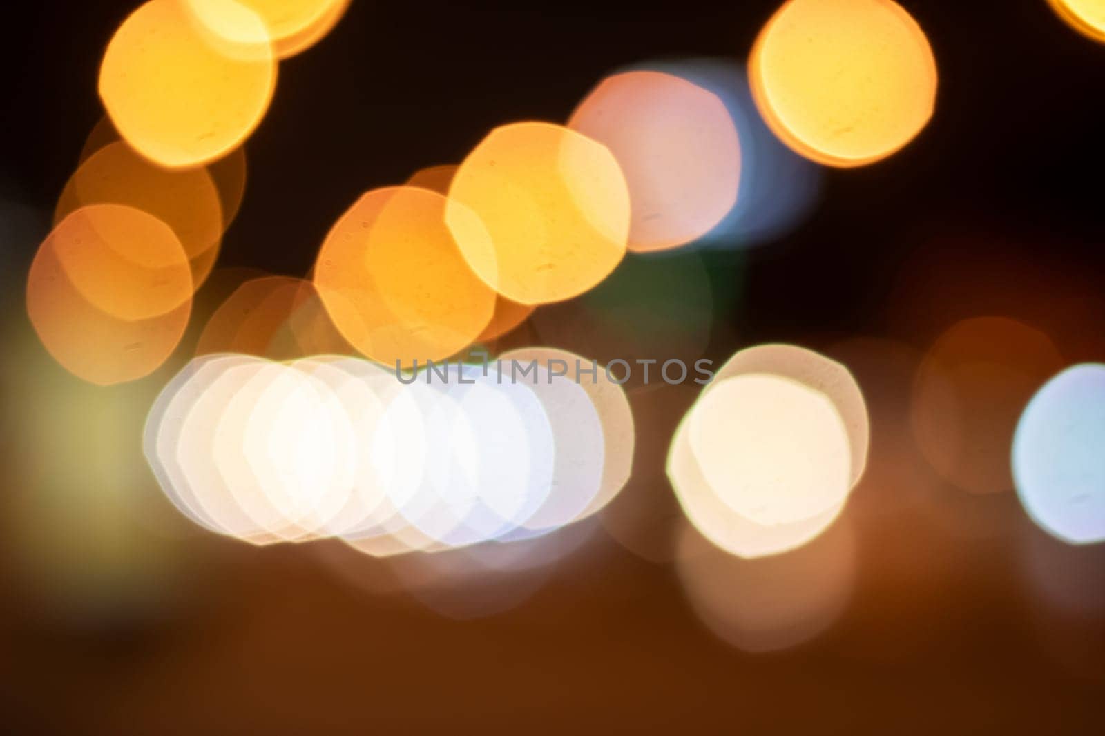 Bright red and yellow lights, blurred background by Vera1703