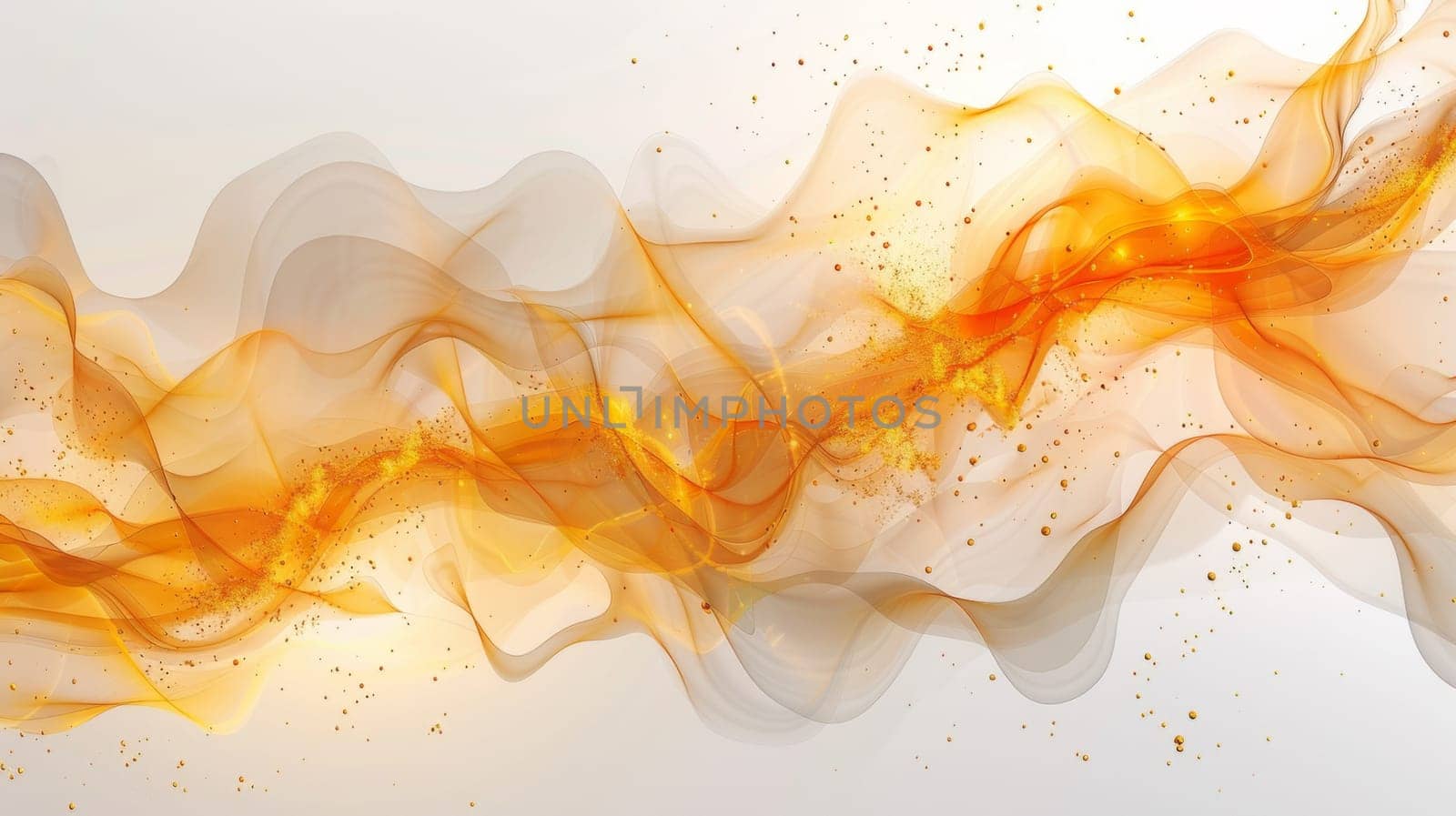 A close up of a yellow and orange colored abstract design, AI by starush