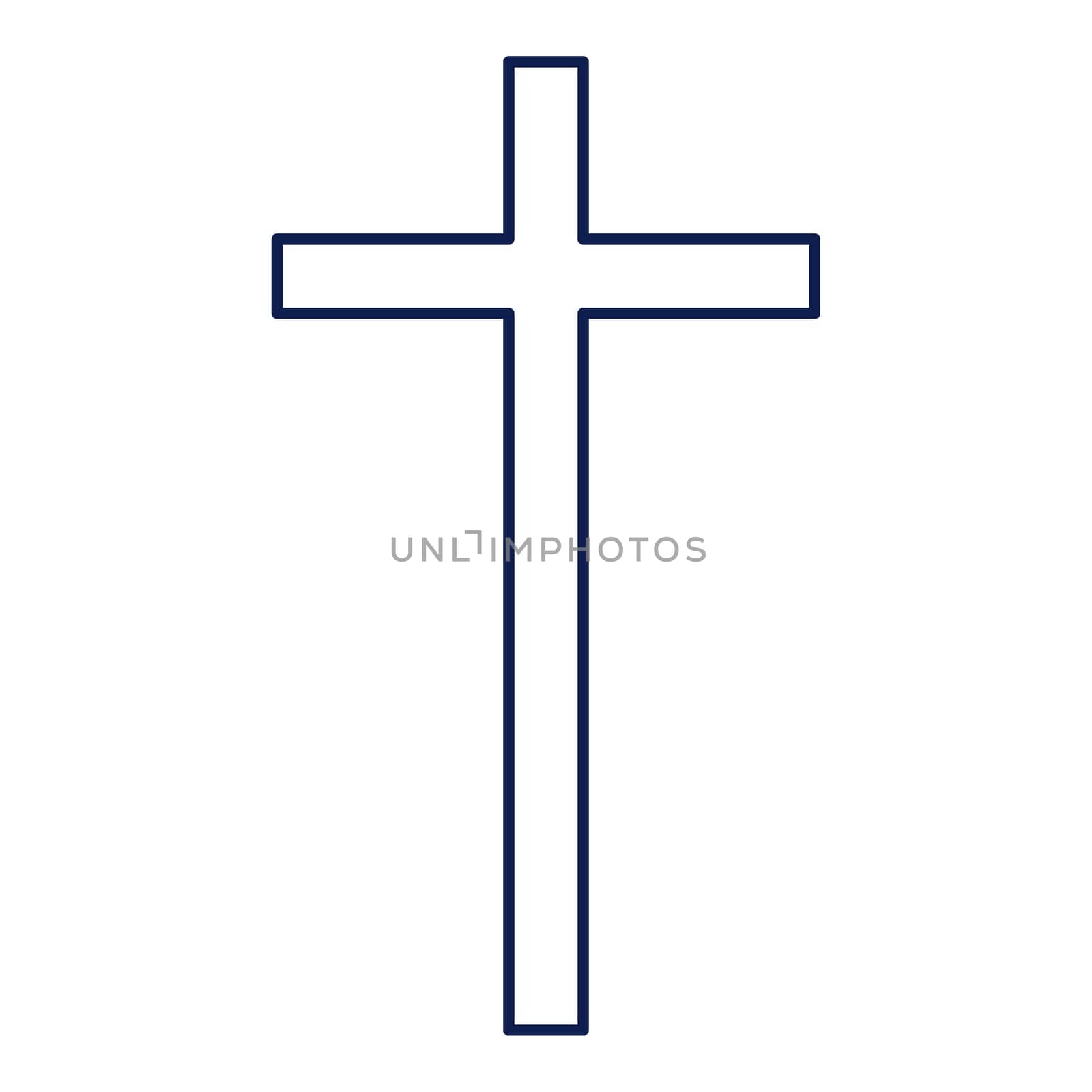 Religious symbol of crossover for Easter illustration