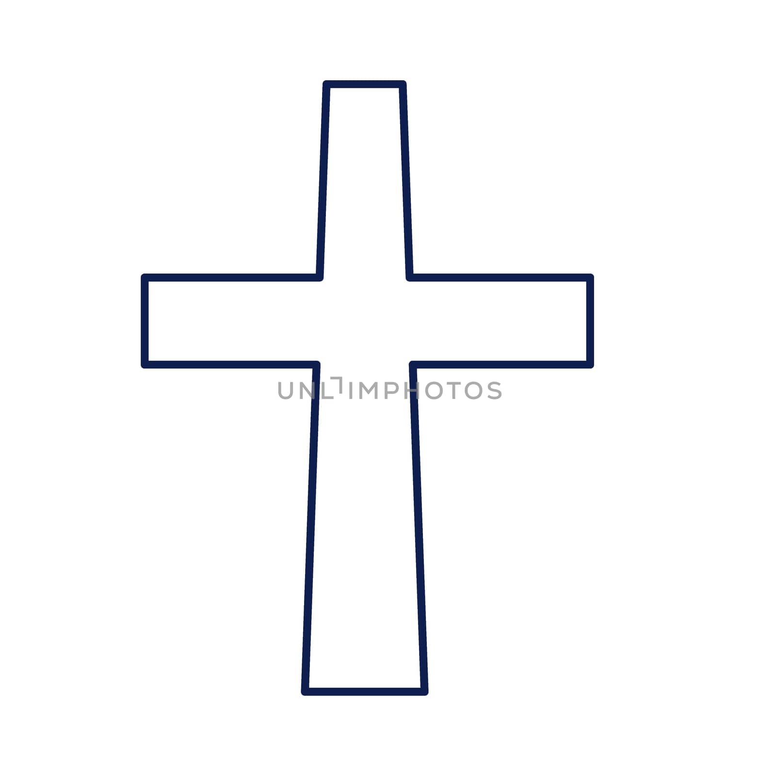 Religious symbol of crossover for Easter illustration