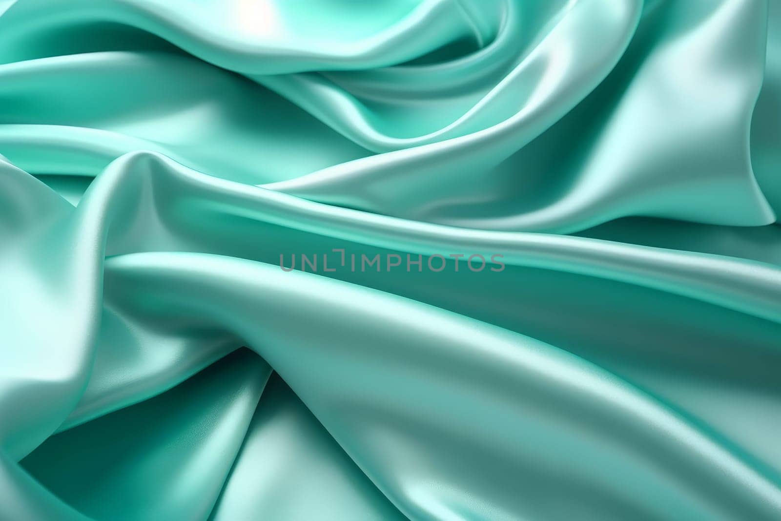Green blue satin surface. Generate Ai by ylivdesign