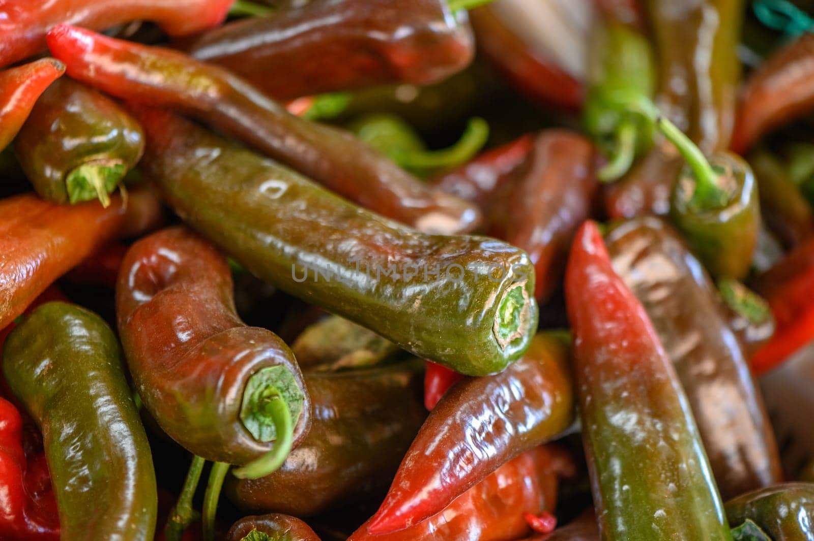 red pepper in a box in a store in Cyprus
