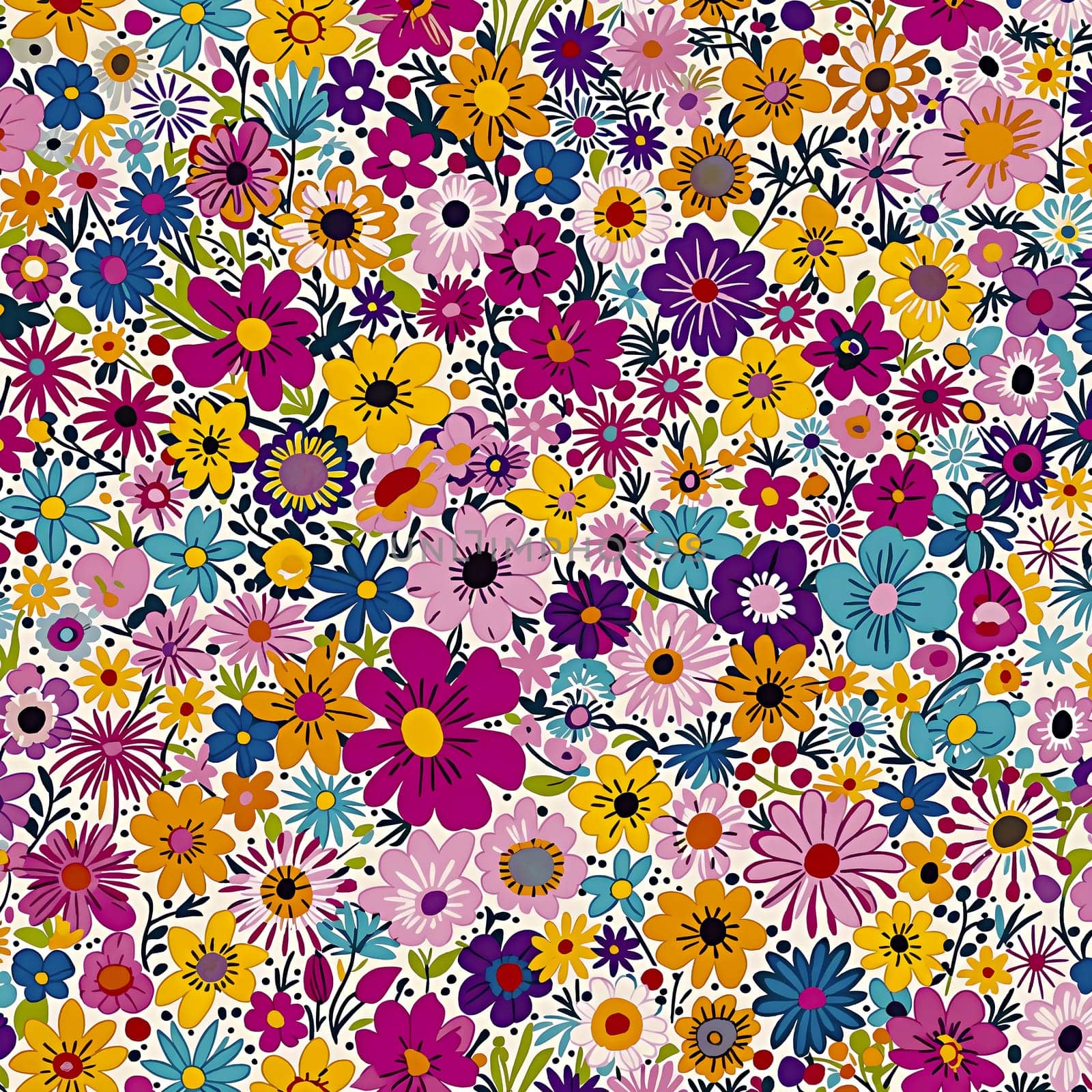 Colorful Floral Pattern illustration by chrisroll