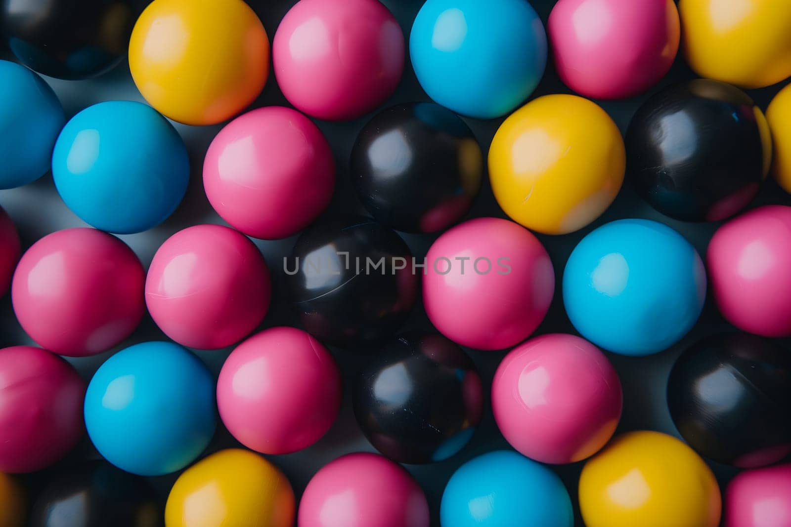 Full-frame background of piled colorful plastic balls by z1b