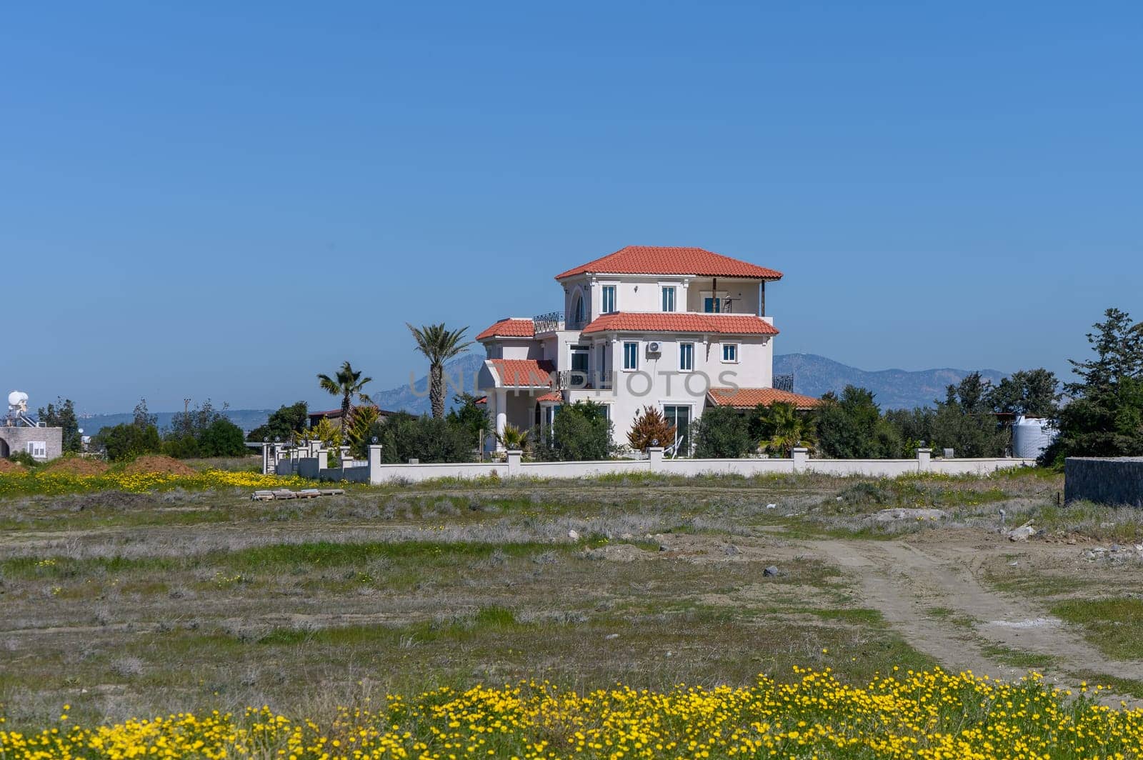 Mediterranean style house in a village in Cyprus