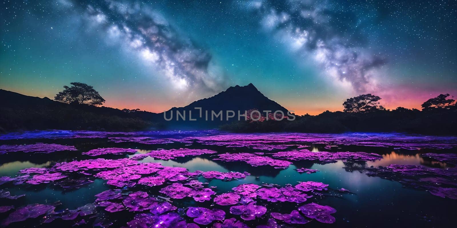 A breathtaking scene on Paradise fantasy planet