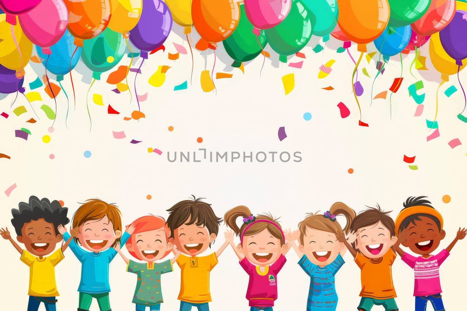 children's day concept on web background. Generative AI.