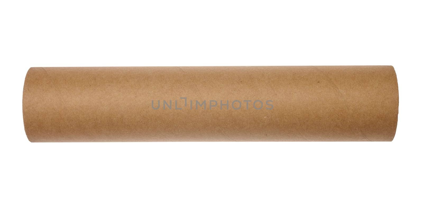 Paper towel tube on white isolated background by ndanko