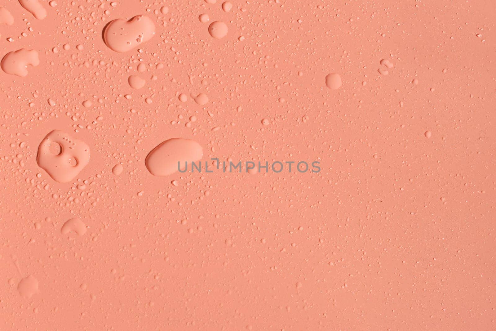 Beautiful pink background with water drops. by Nataliya