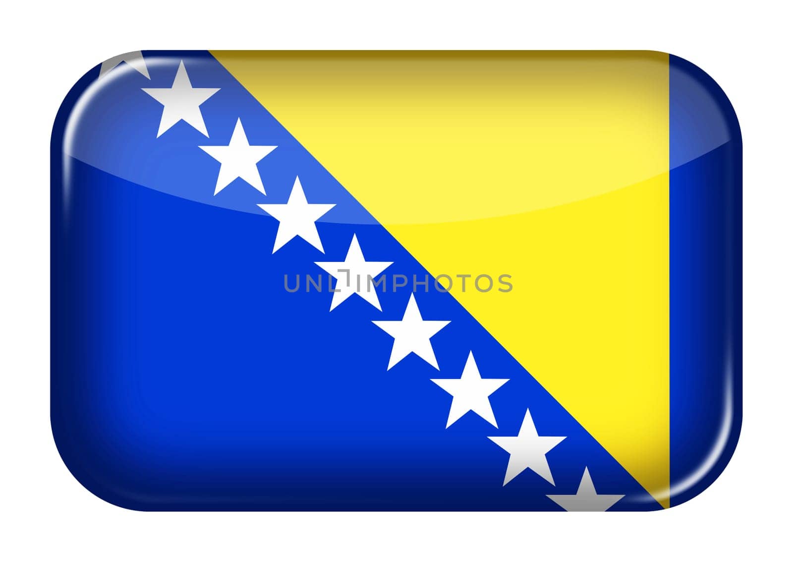 A Bosnia Herzegovina web icon rectangle button with clipping path