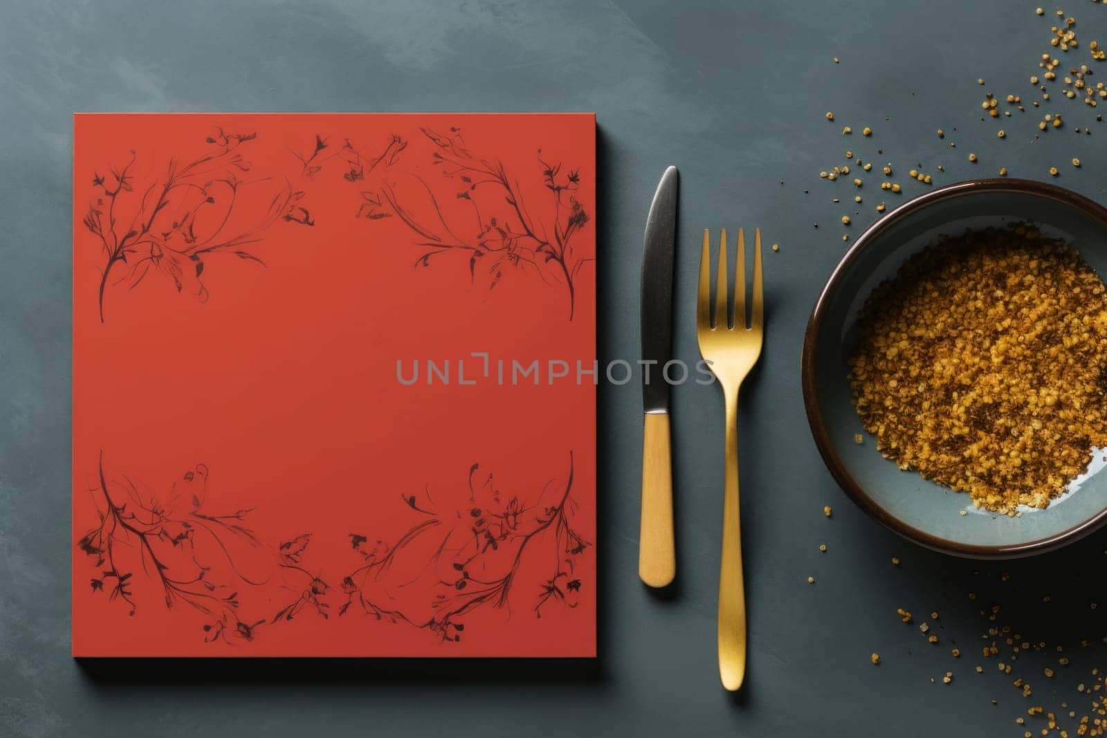 Vibrant Food day mockup background. Generate Ai by ylivdesign