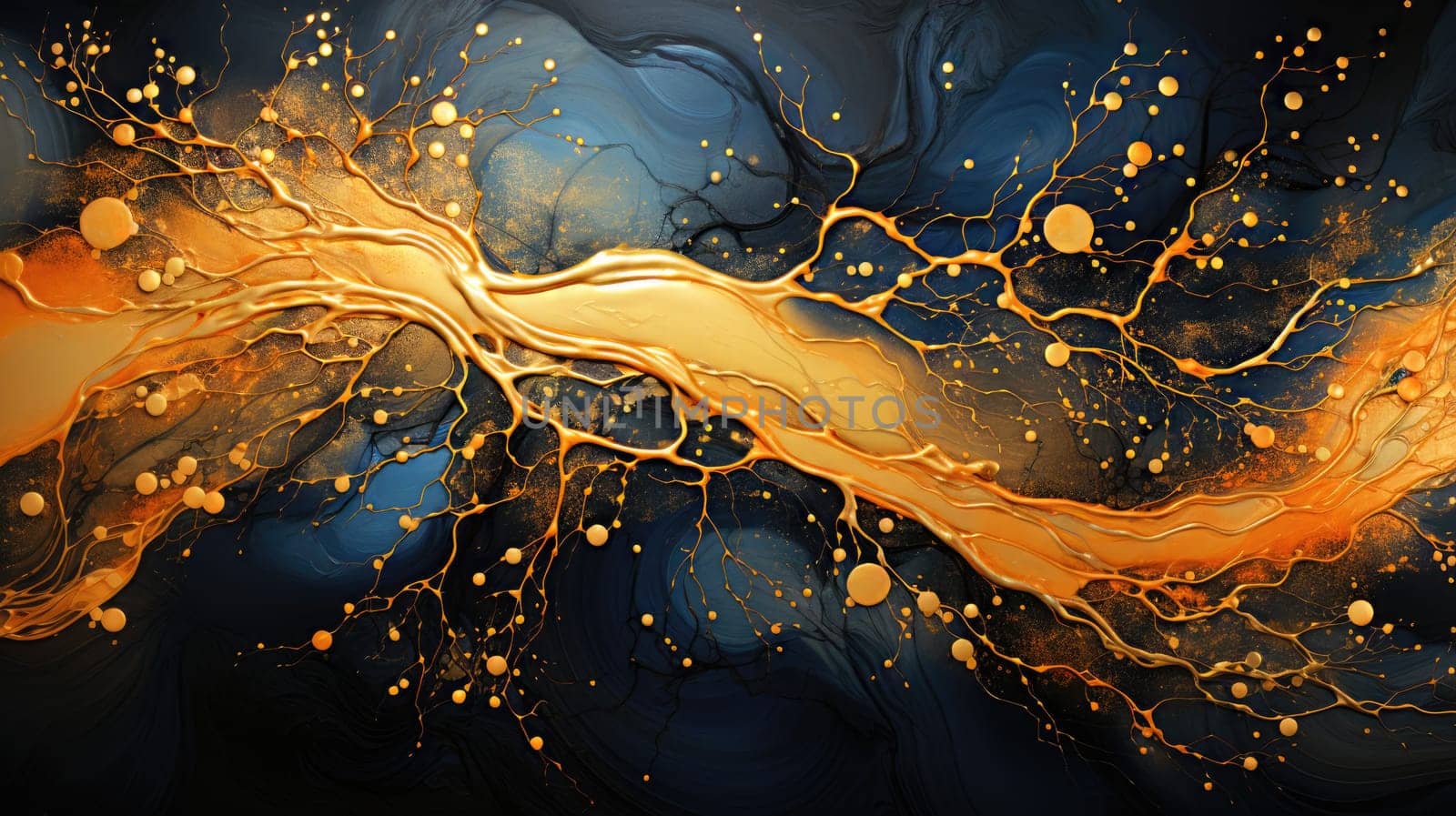 abstract wave ocrean painting background, ai