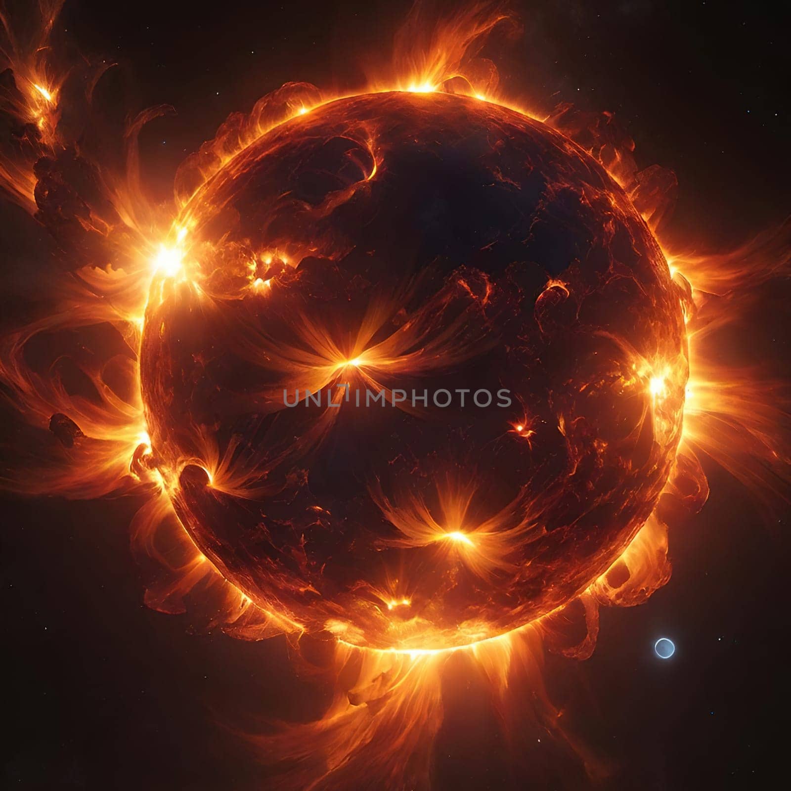 Solar flares, eruptions of electromagnetic radiation originating in the Sun's atmosphere.A solar flare is a relatively intense, localized emission of electromagnetic radiation in the Sun's atmosphere.