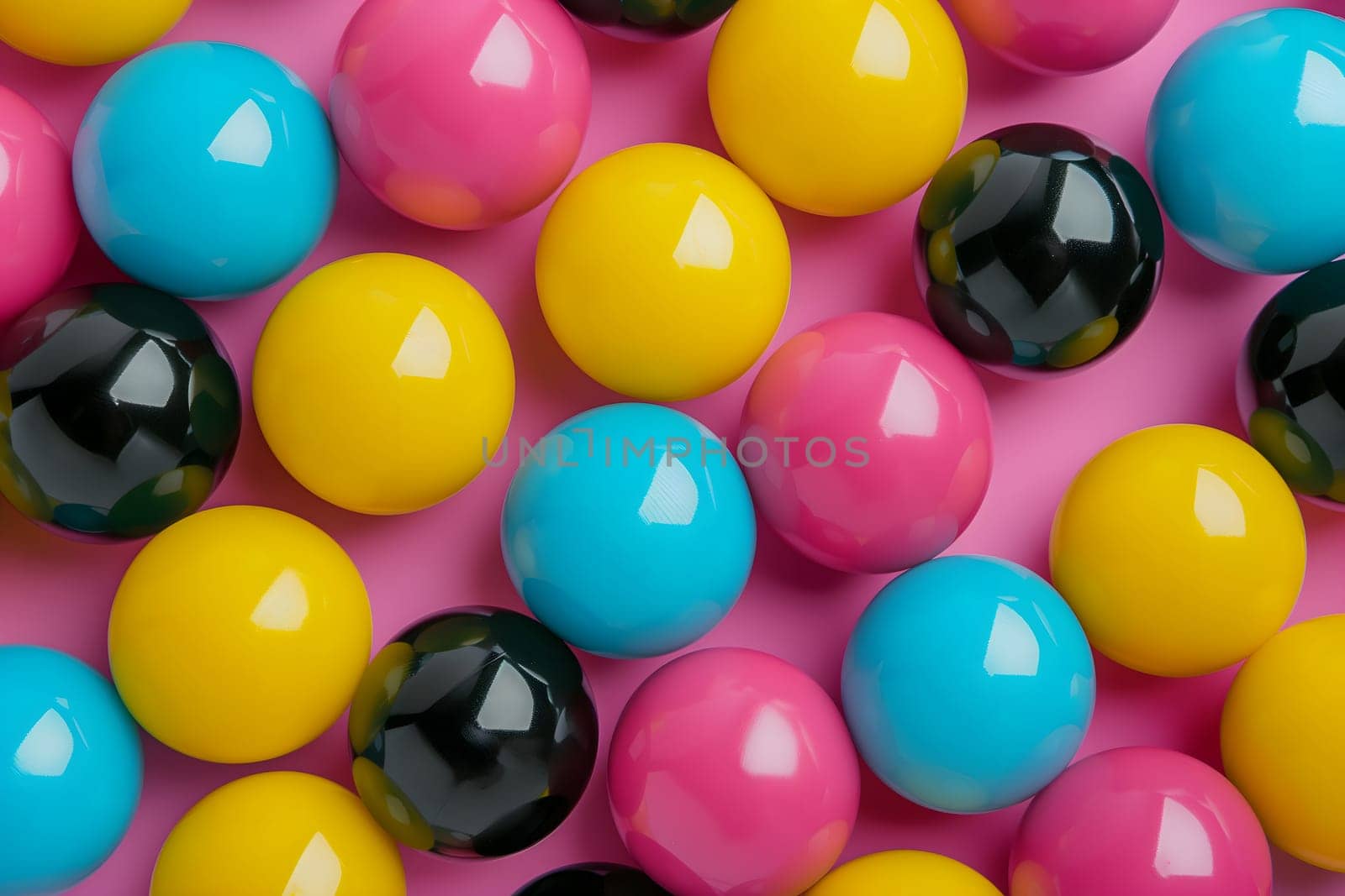 Full-frame background of piled colorful plastic balls by z1b