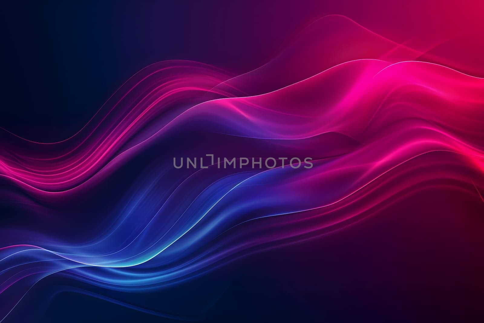 Abstract colorful gradient wavy energy flow on black background. Neural network generated image. Not based on any actual scene or pattern.