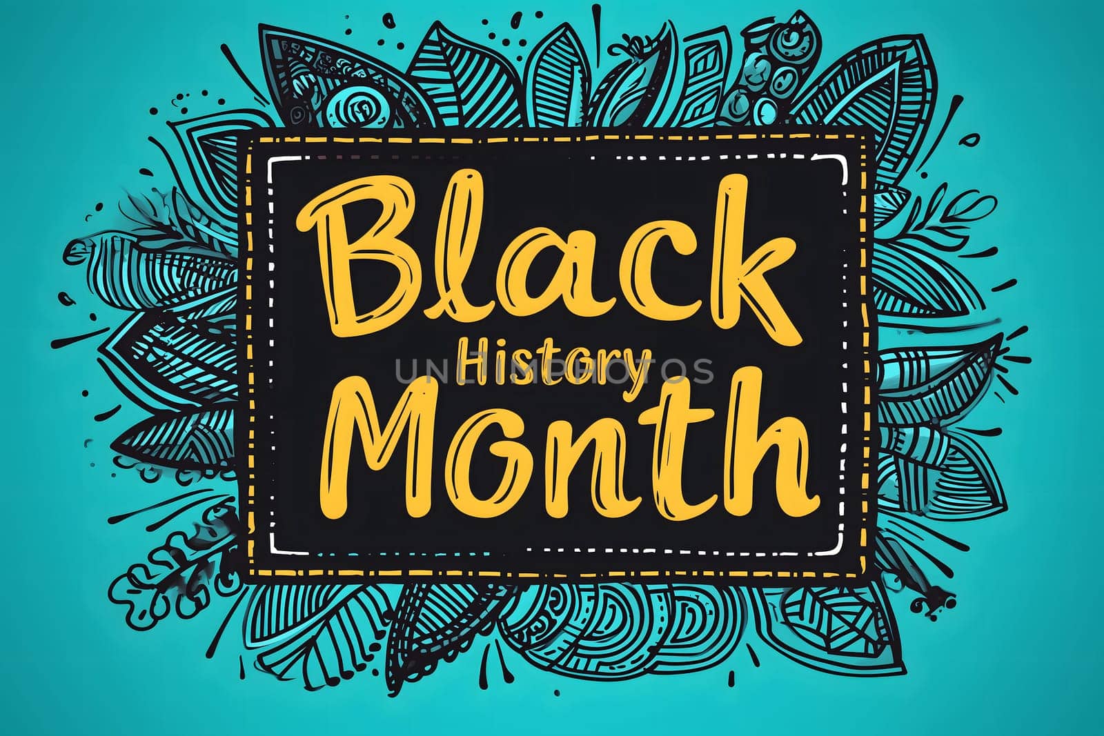 Simple cartoon Black History Month background by z1b