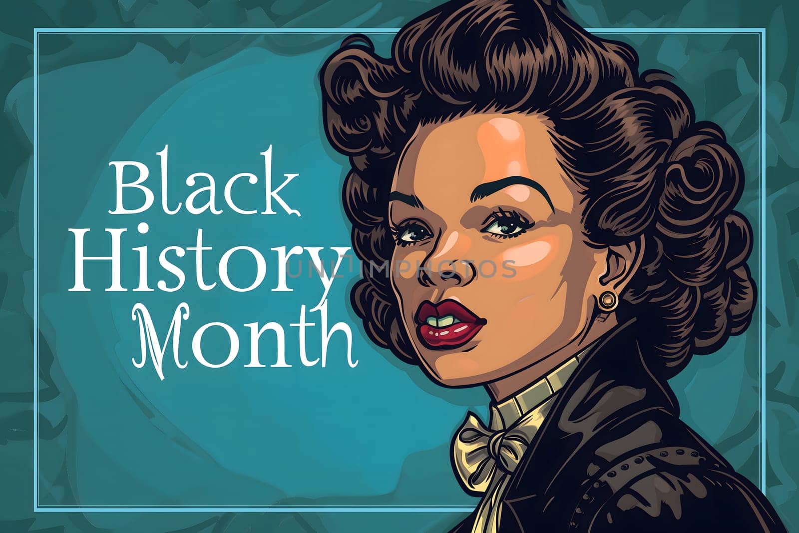 Simple cartoon Black History Month background by z1b