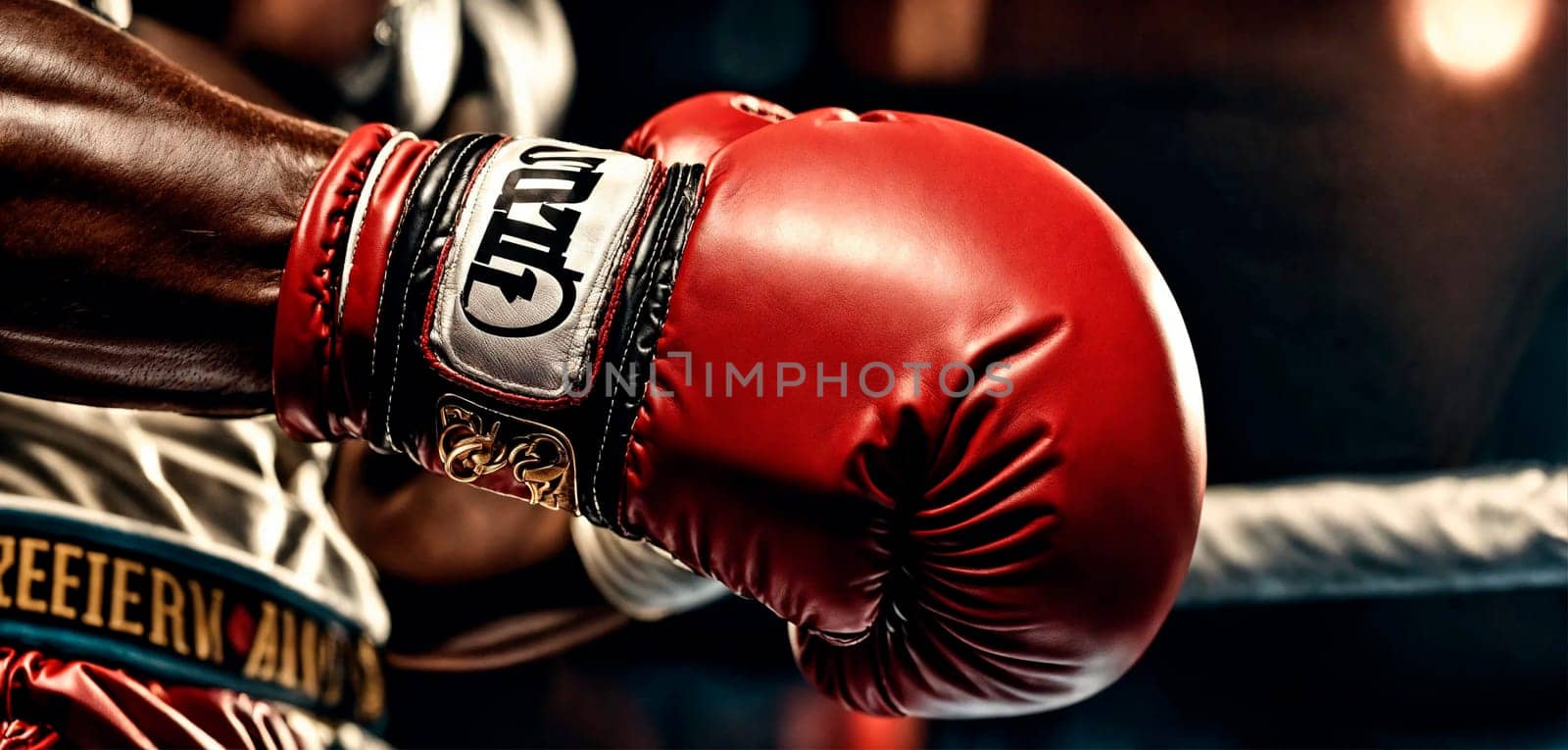 Boxer's glove. Generative AI. High quality photo