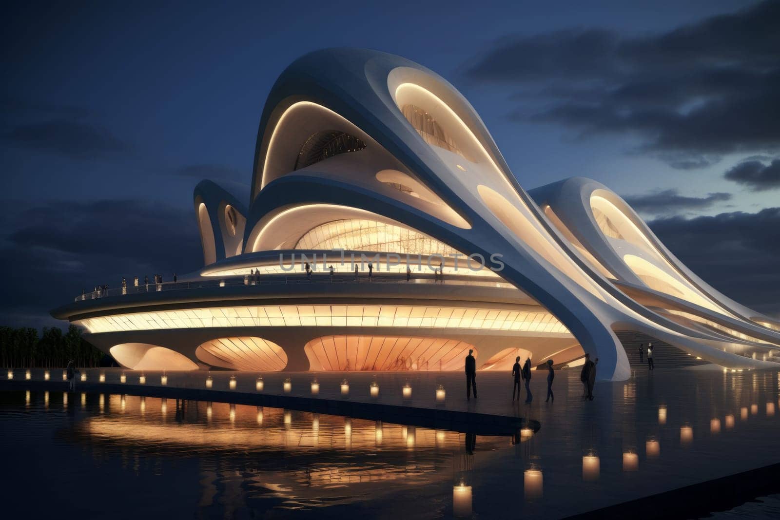 Efficient Futuristic architecture. Generate Ai by ylivdesign