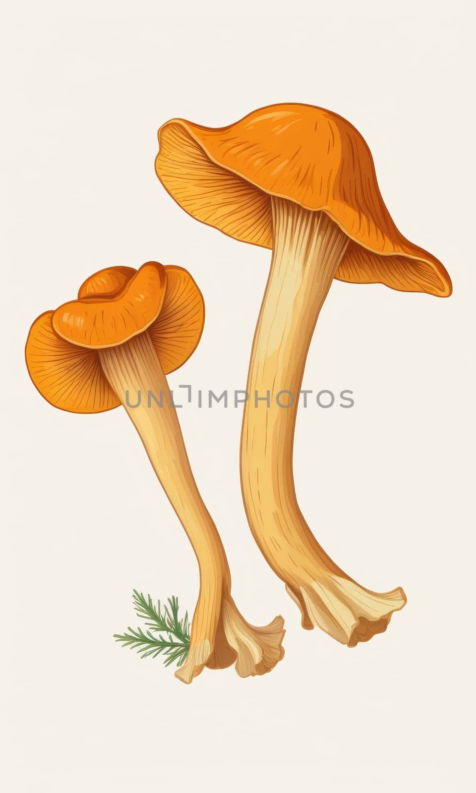 pattern with chanterelle mushrooms. illustration. by Andre1ns