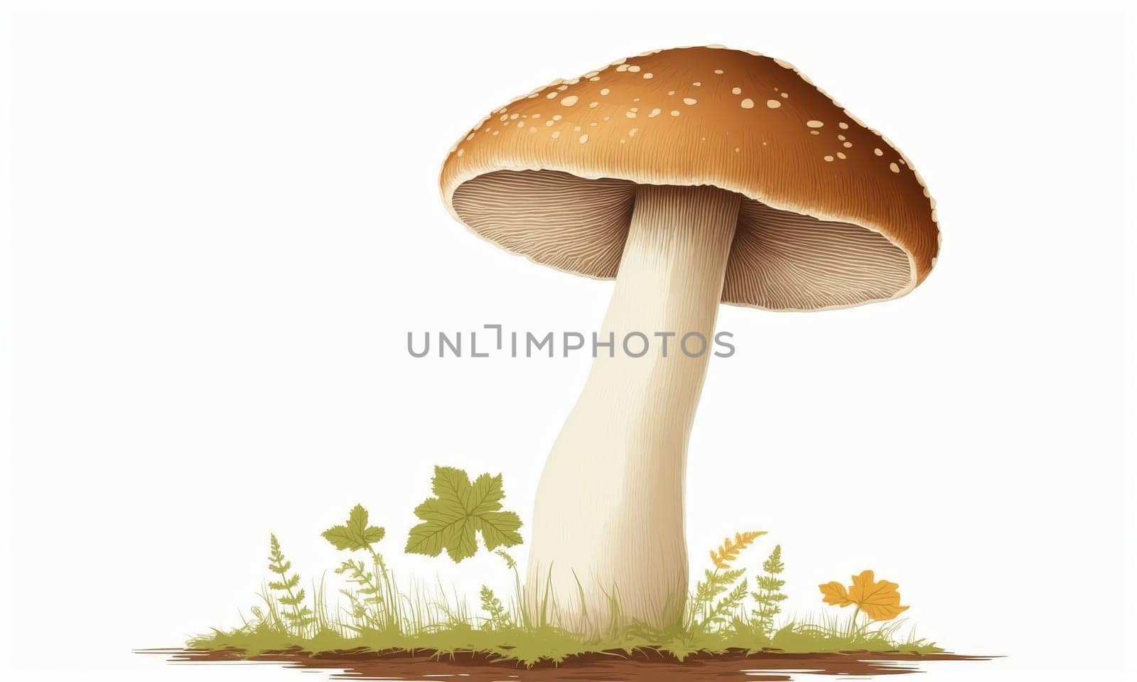 Mushroom on a white background. illustration