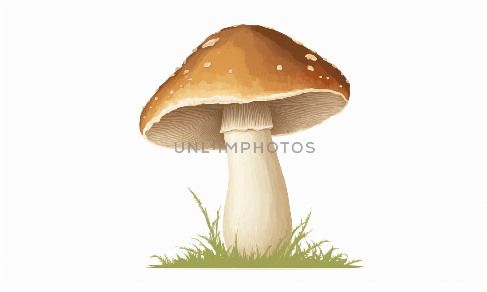 Mushroom on a white background. illustration