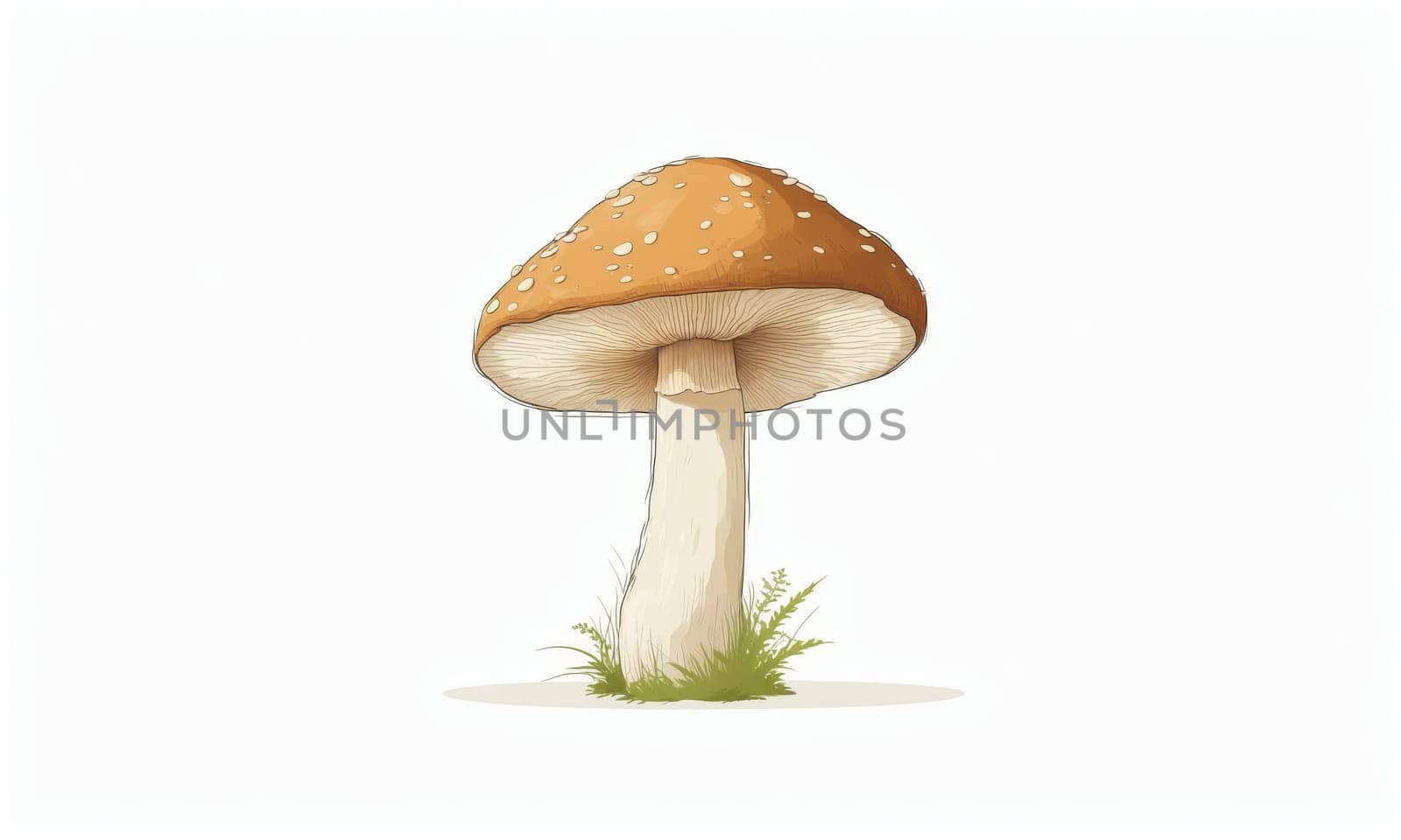 Mushroom on a white background. illustration