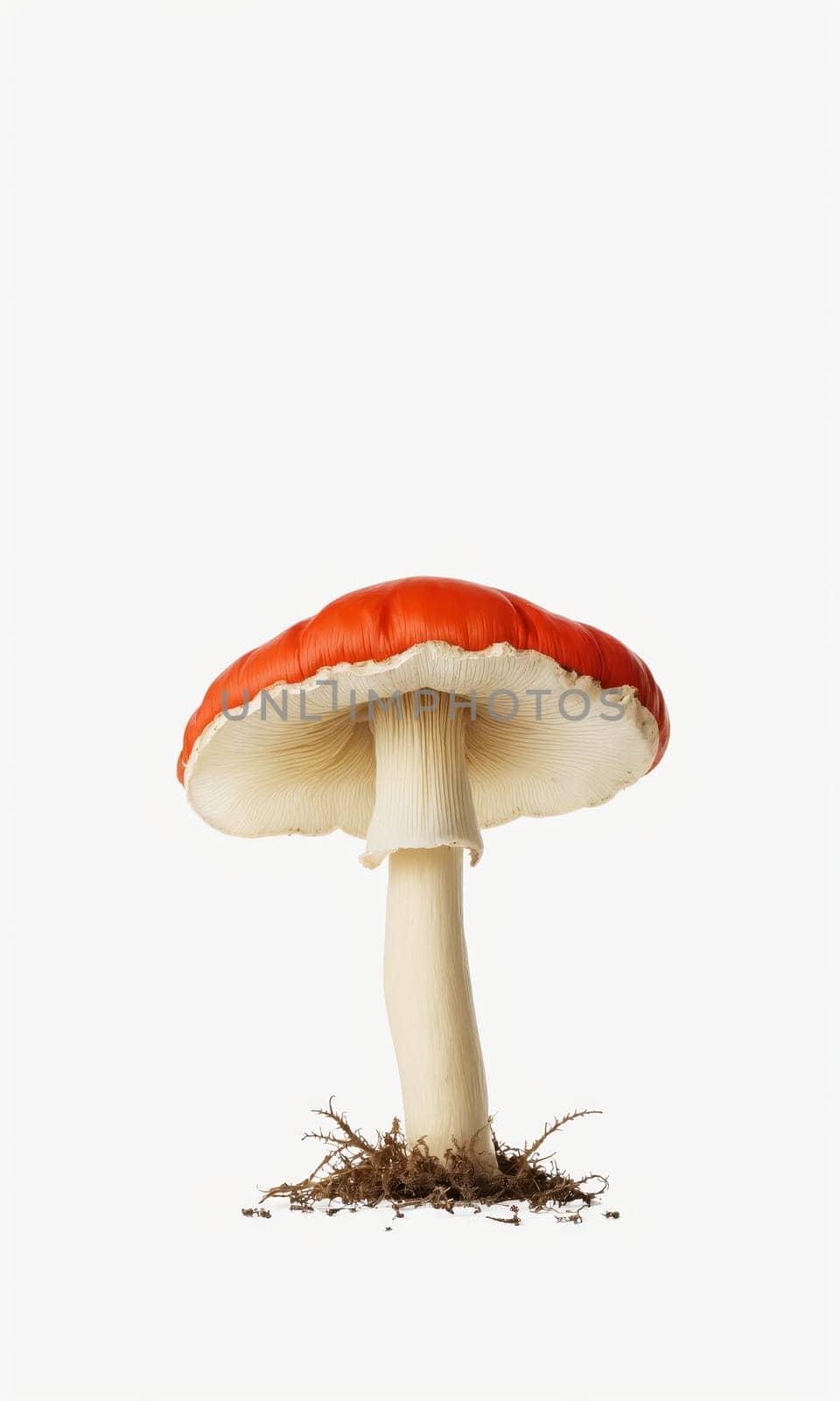 Poisonous mushroom isolated on white background. 3d illustration