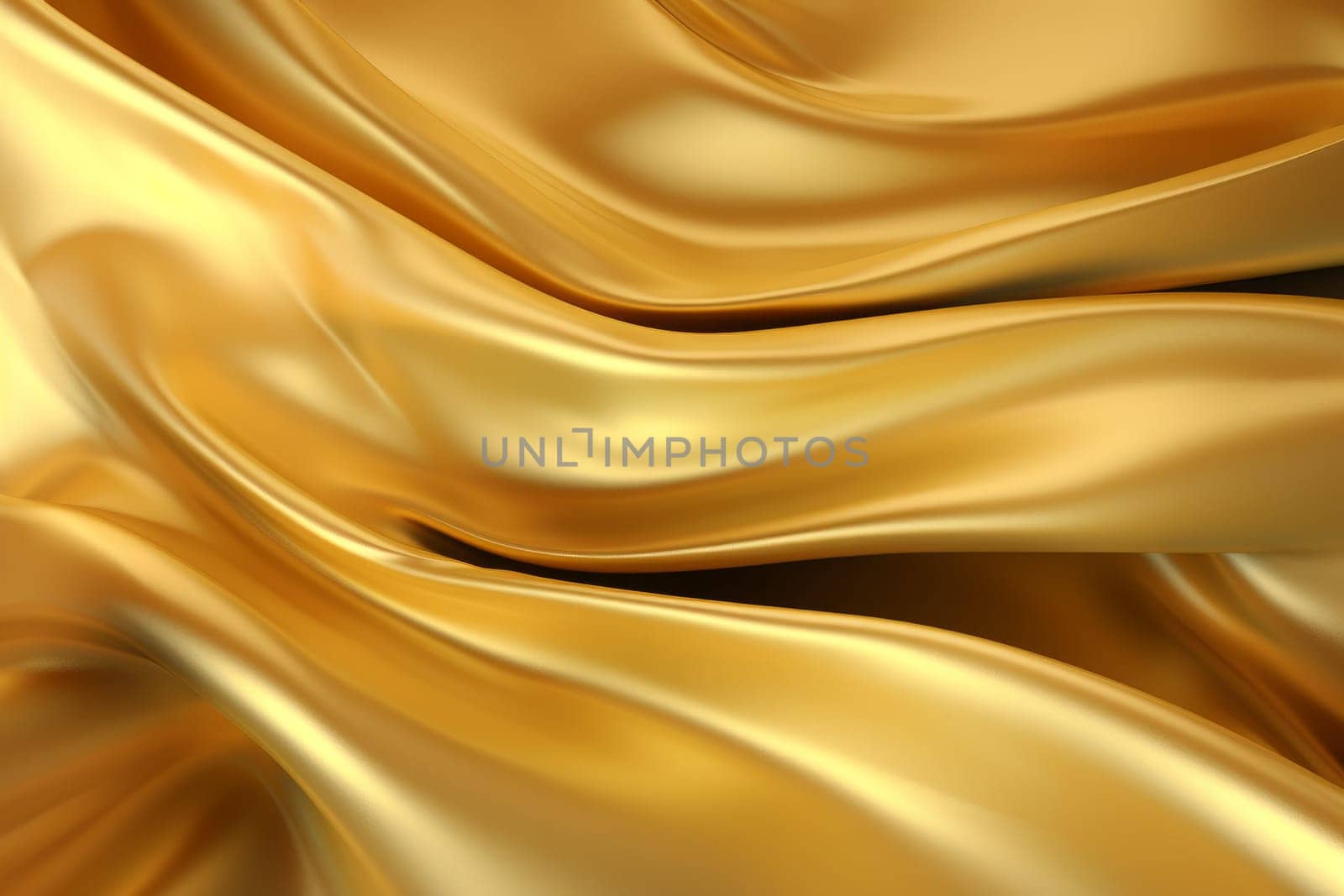 Gold fabric satin background. Backdrop luxury. Generate Ai