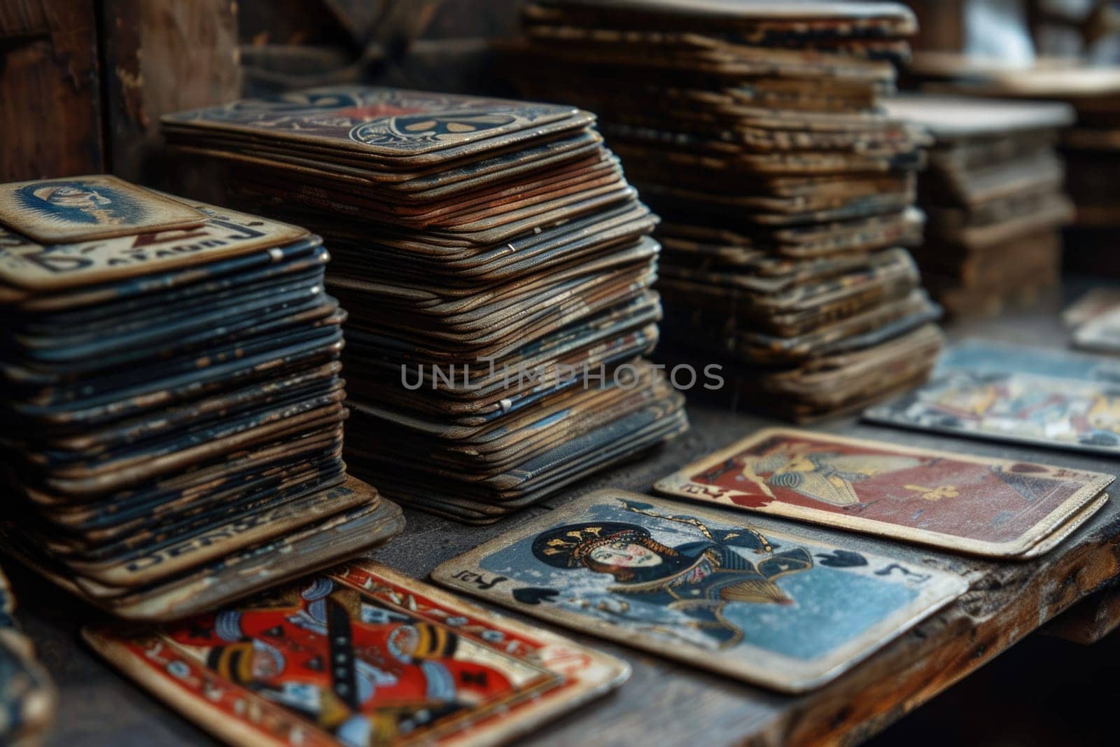 metaphorical psychological asocial cards on the table. ai generated